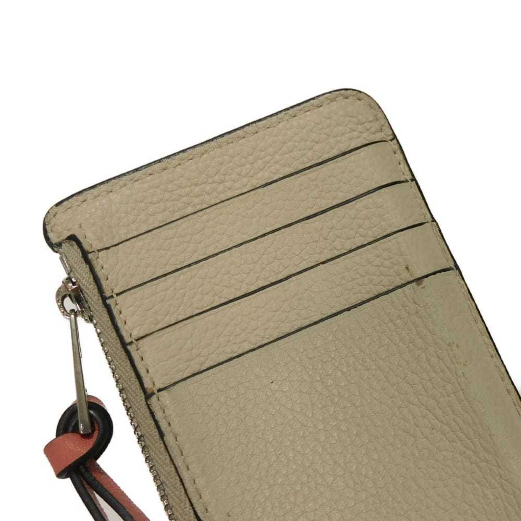 Loewe Loewe coin case/card holder, calfskin, honey, L-shaped zipper, fragment case, Anagram, Light Oats, C660Z40X04, women's. Size ONE SIZE - 22 Thumbnail
