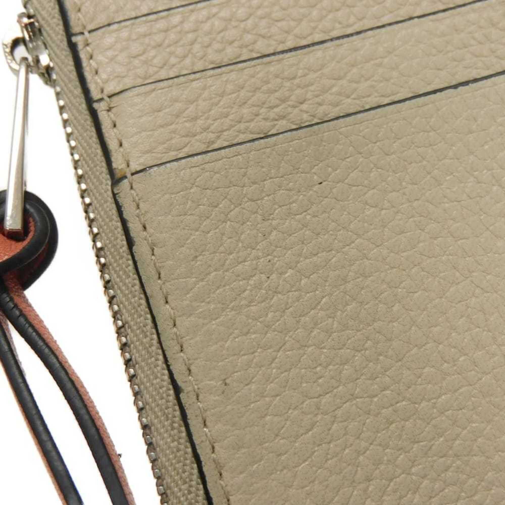 Loewe Loewe coin case/card holder, calfskin, honey, L-shaped zipper, fragment case, Anagram, Light Oats, C660Z40X04, women's. Size ONE SIZE - 24 Thumbnail