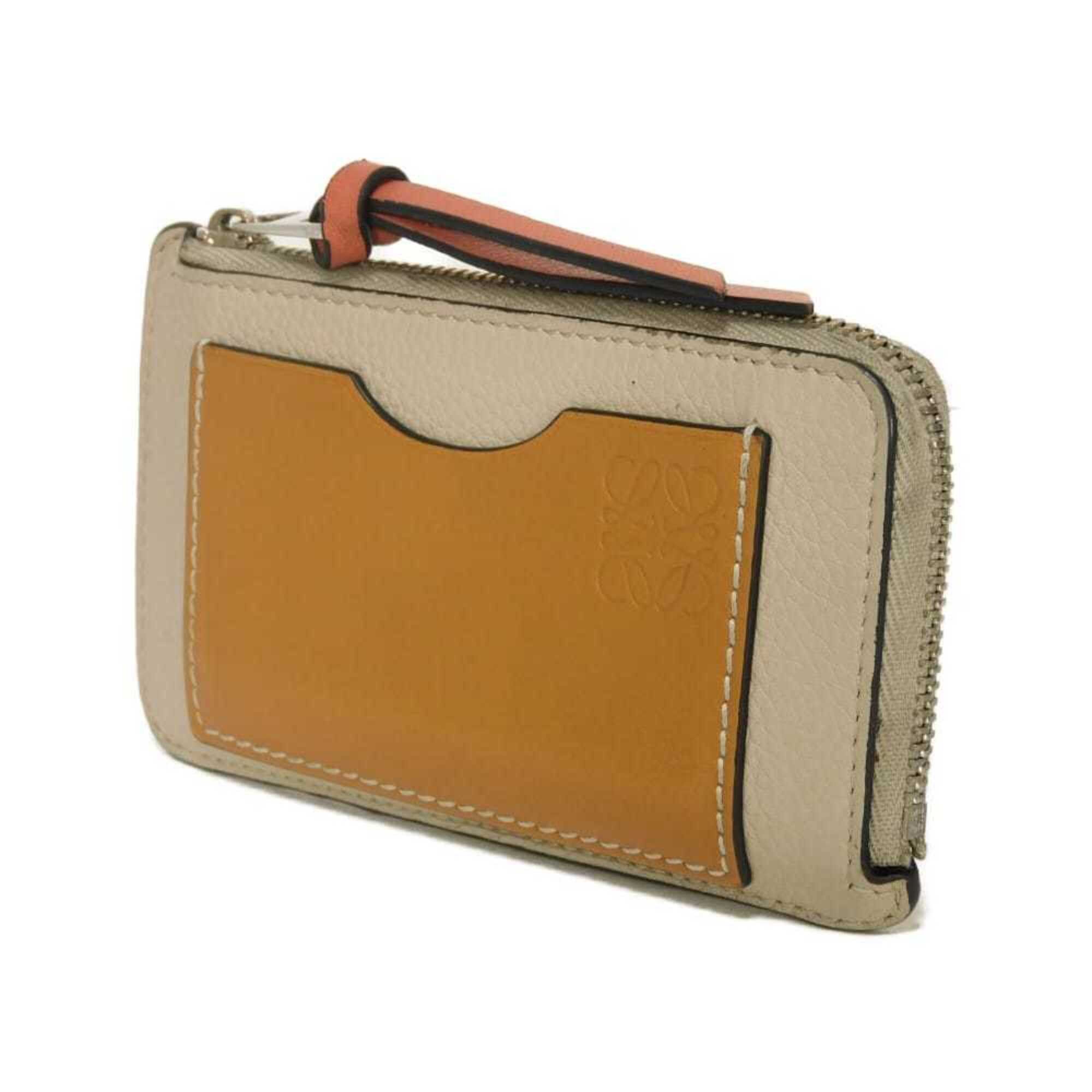 Loewe Loewe coin case/card holder, calfskin, honey, L-shaped zipper, fragment case, Anagram, Light Oats, C660Z40X04, women's. Size ONE SIZE - 2 Thumbnail