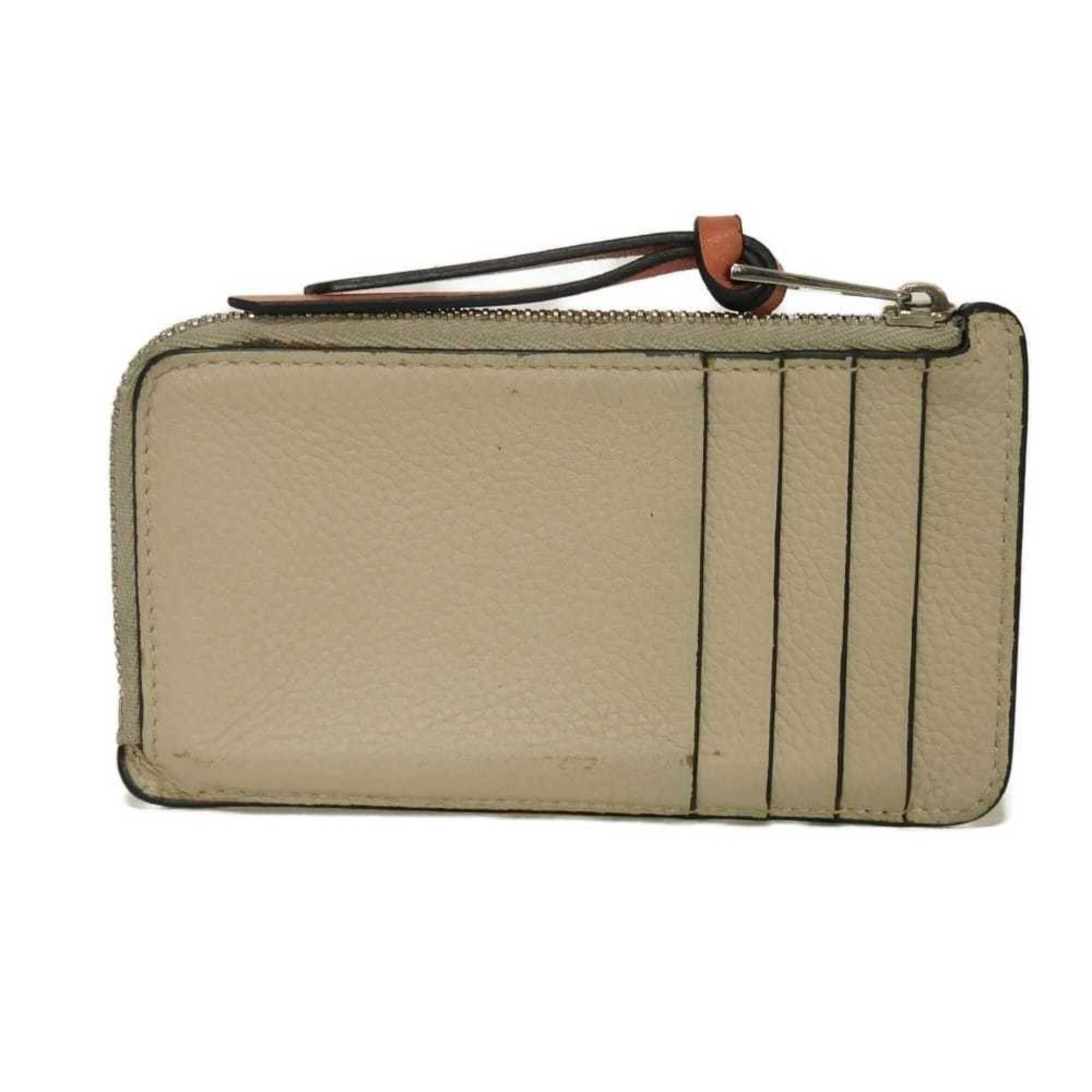 Loewe Loewe coin case/card holder, calfskin, honey, L-shaped zipper, fragment case, Anagram, Light Oats, C660Z40X04, women's. Size ONE SIZE - 3 Thumbnail