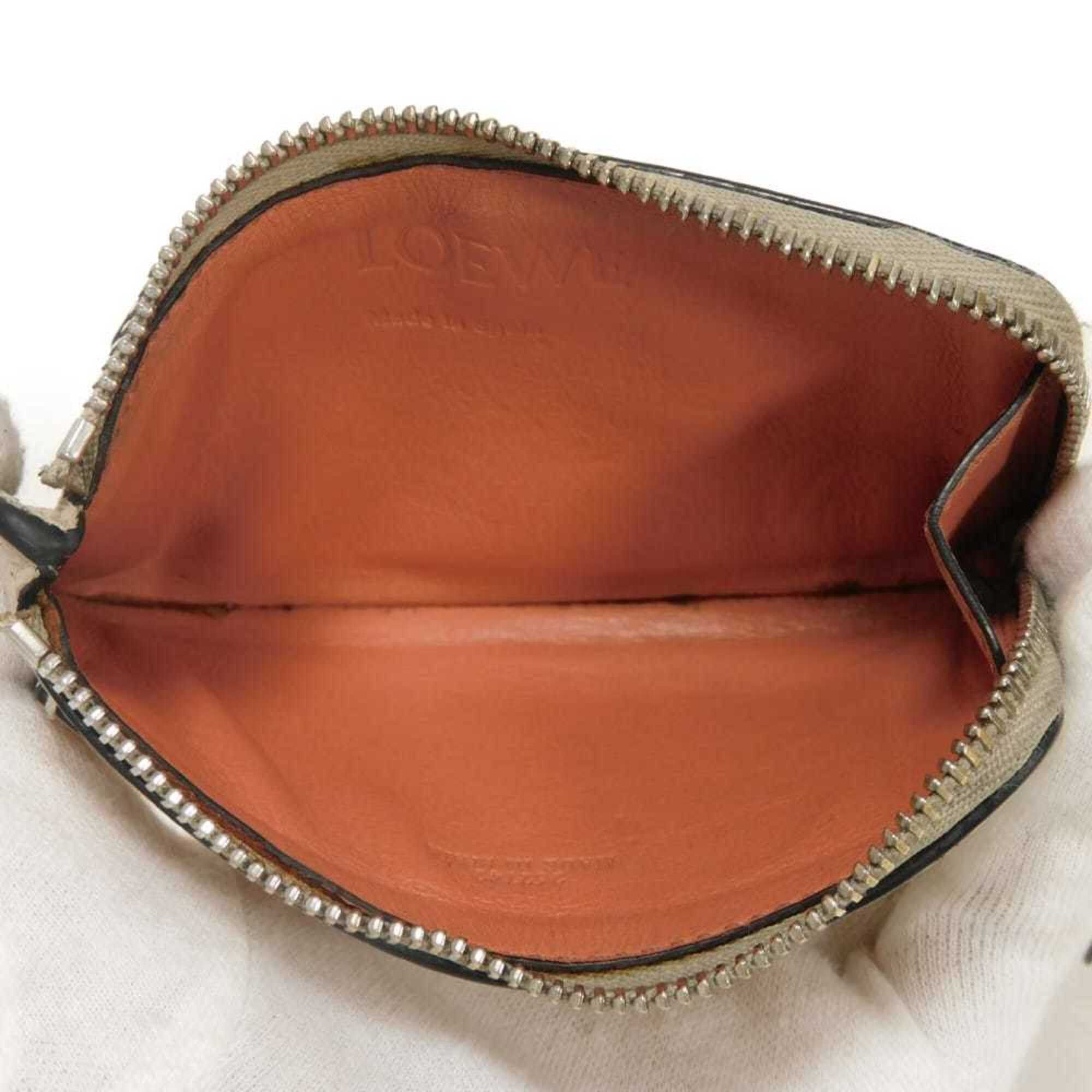Loewe Loewe coin case/card holder, calfskin, honey, L-shaped zipper, fragment case, Anagram, Light Oats, C660Z40X04, women's. Size ONE SIZE - 5 Thumbnail