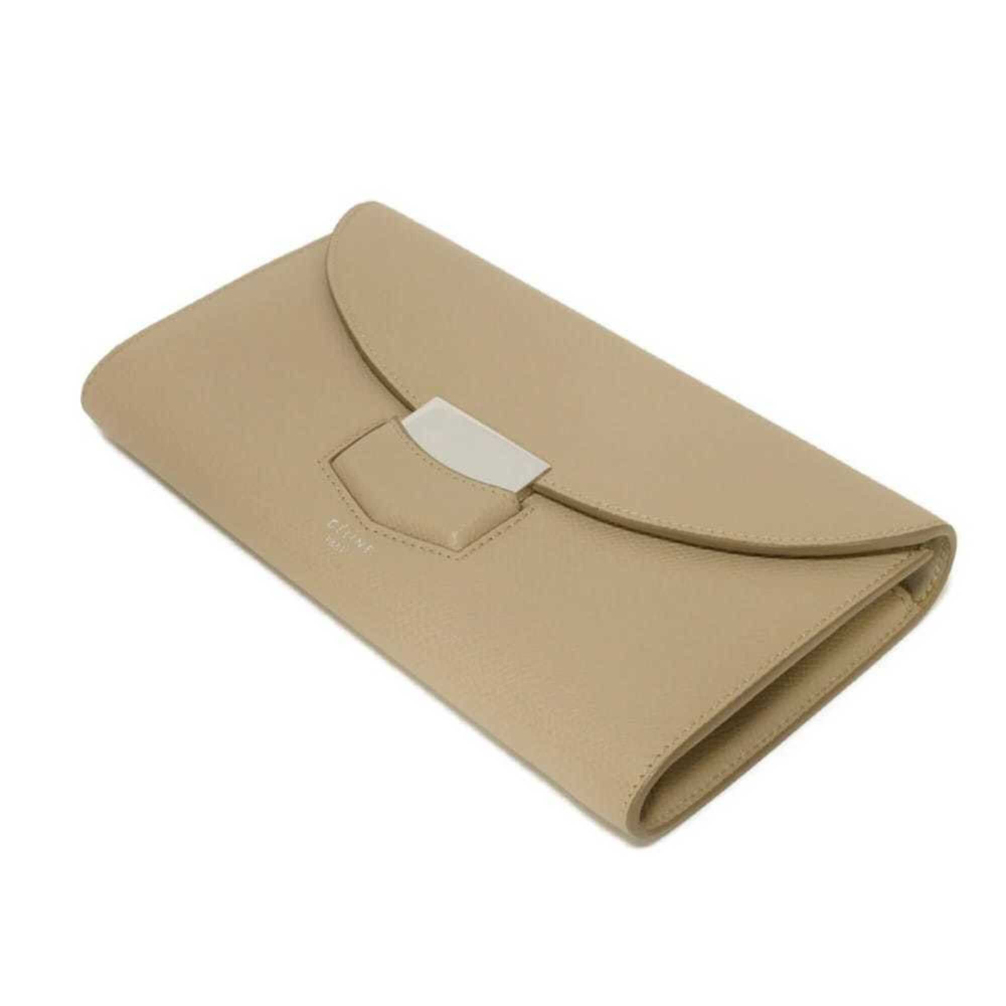 Celine Celine Trotter Large Flap Multifunction Wallet, Greige (Old Logo), Light Taupe, 107853APM.18LT, Men's & Women's Size ONE SIZE - 4 Thumbnail
