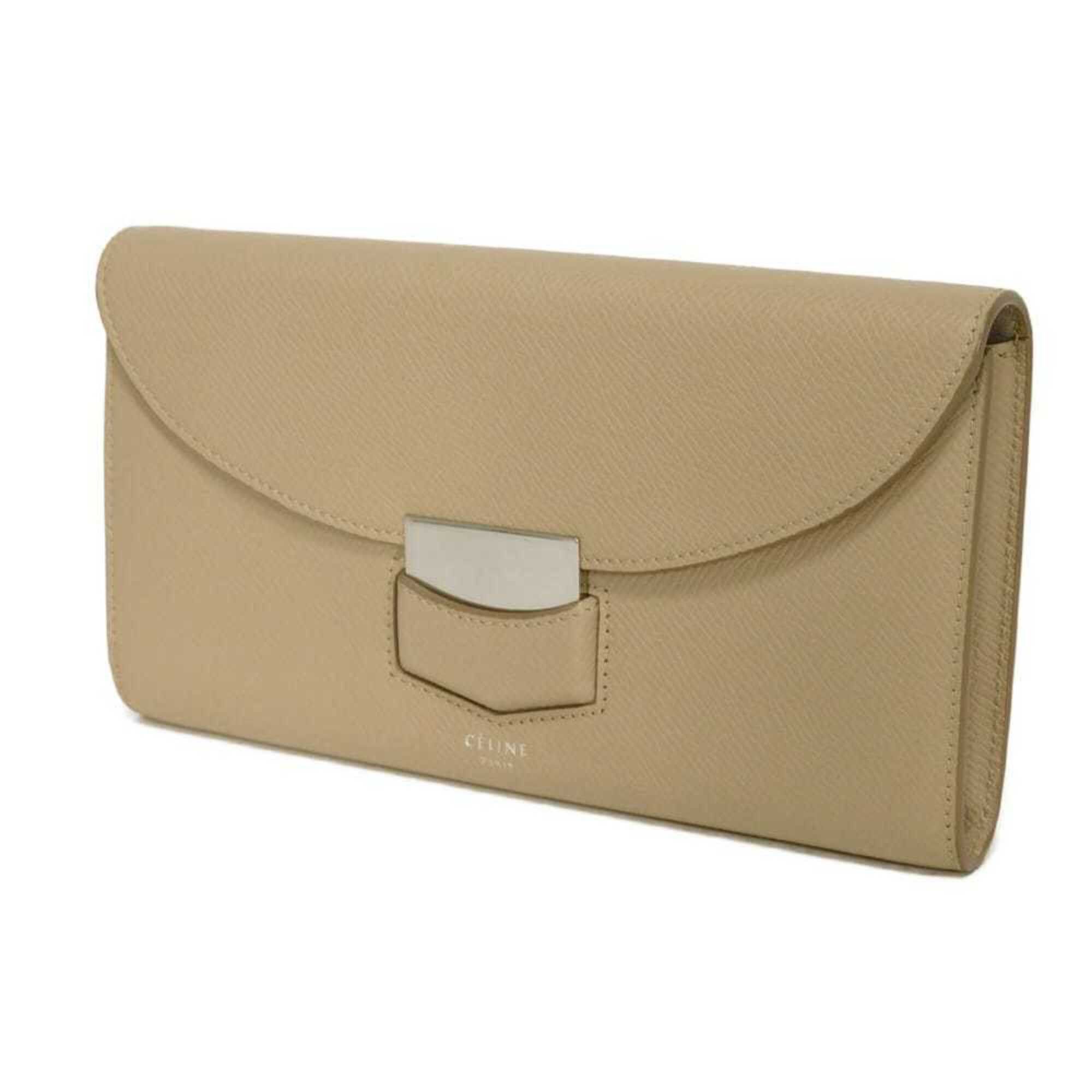Celine Celine Trotter Large Flap Multifunction Wallet, Greige (Old Logo), Light Taupe, 107853APM.18LT, Men's & Women's Size ONE SIZE - 2 Thumbnail