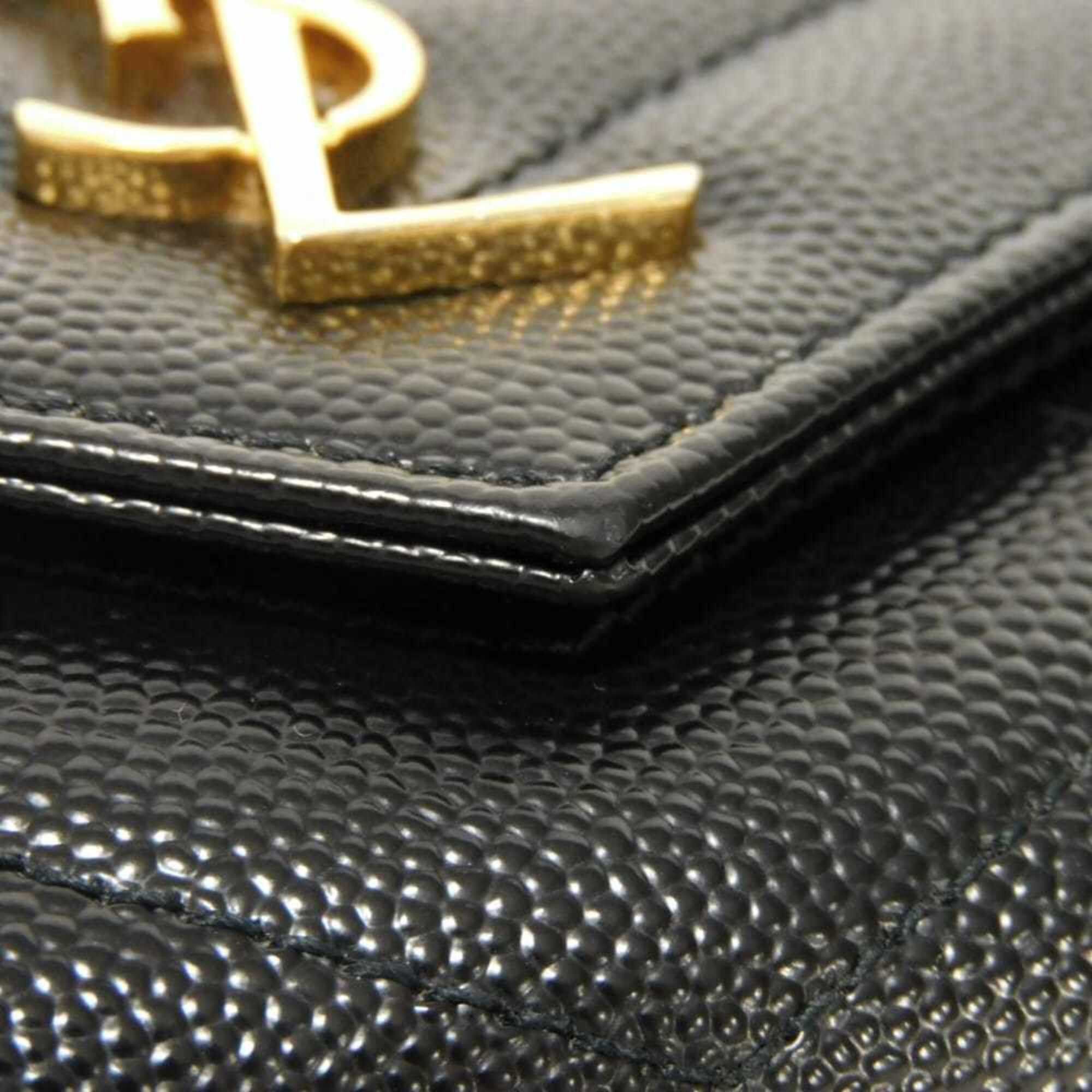 Yves Saint Laurent Yves Saint Laurent Saint Laurent Paris Monogram Small Envelope Quilted Calfskin Bi-fold Wallet, Black, 414404 BOW01 1000, Men's & Women's Size ONE SIZE - 18 Thumbnail
