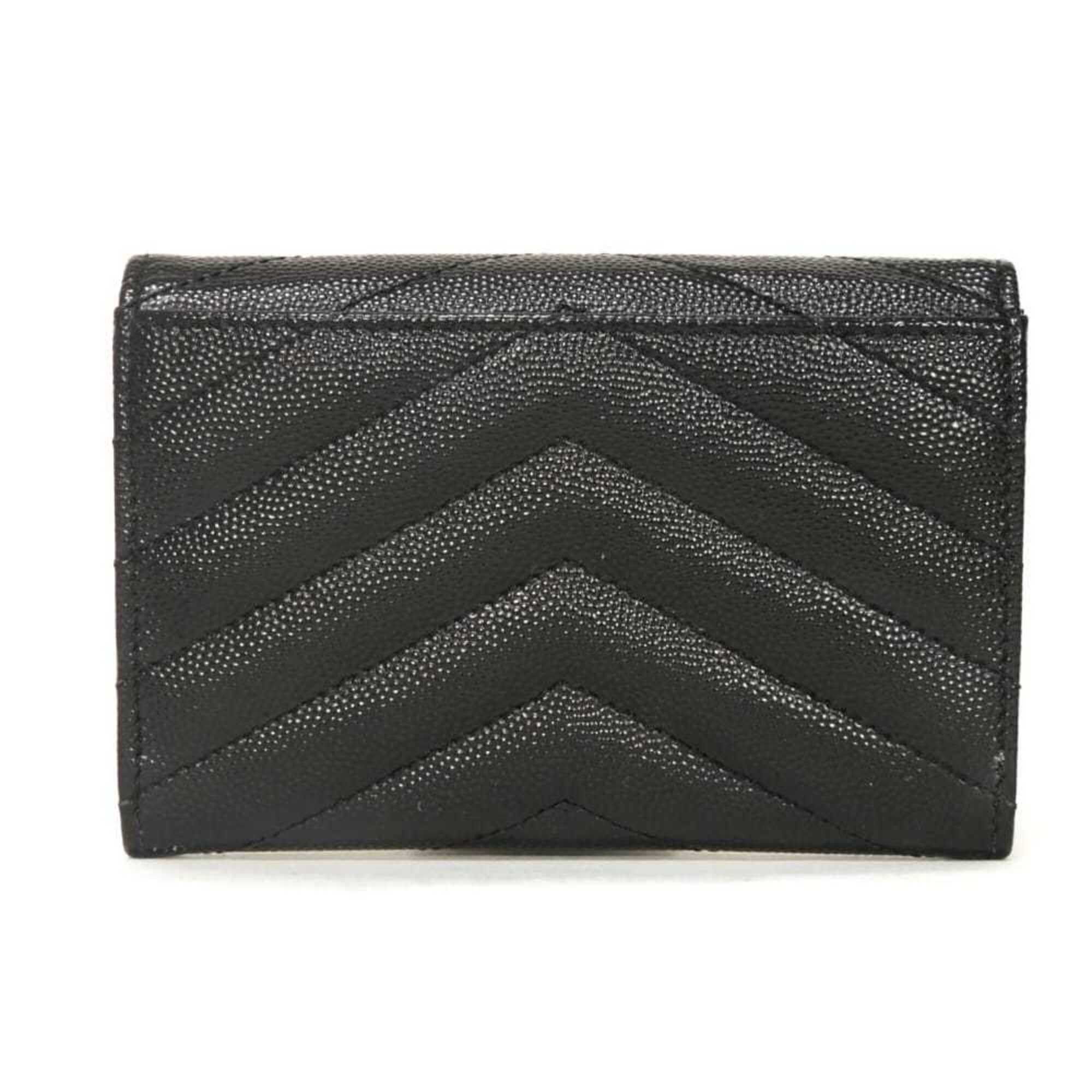 Yves Saint Laurent Yves Saint Laurent Saint Laurent Paris Monogram Small Envelope Quilted Calfskin Bi-fold Wallet, Black, 414404 BOW01 1000, Men's & Women's Size ONE SIZE - 3 Thumbnail