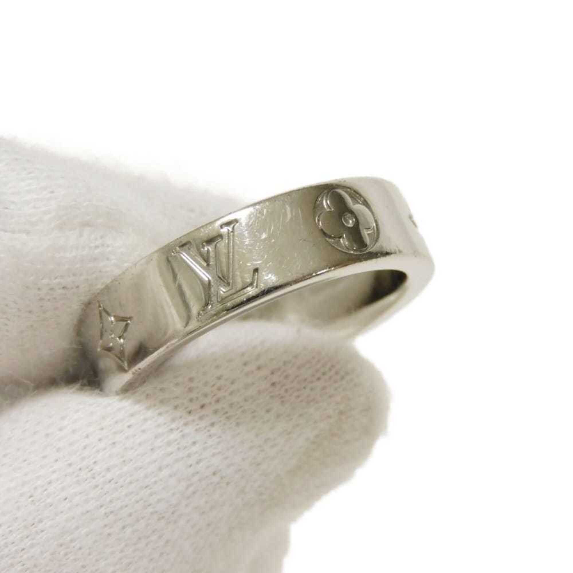 Louis Vuitton Louis Vuitton Ring, LV Mosaic Thin Flower L, Size 21, Monogram Metal, Silver, M1180L, Men's Size ONE SIZE - 5 Thumbnail
