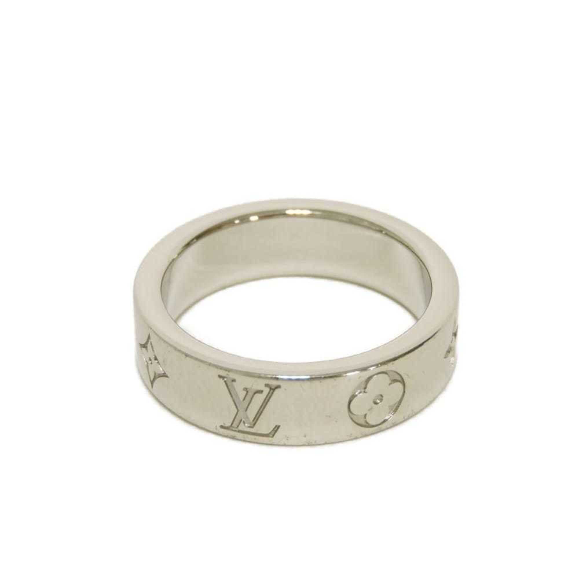Louis Vuitton Louis Vuitton Ring, LV Mosaic Thin Flower L, Size 21, Monogram Metal, Silver, M1180L, Men's Size ONE SIZE - 3 Thumbnail