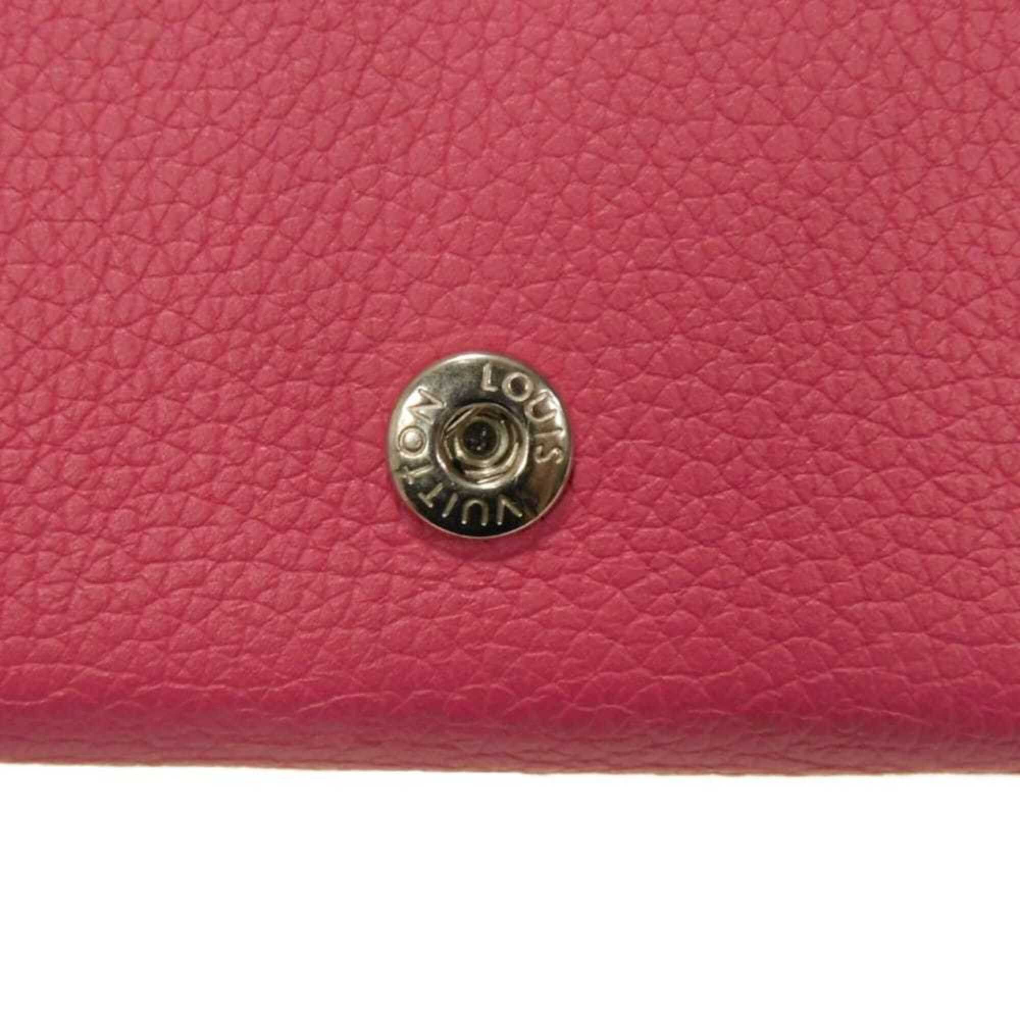 Louis Vuitton Louis Vuitton Portefeuille Lock Mini Tri-fold Wallet, Japan Limited Edition, Grain Calf Leather, Fuchsia Silver Pink Sky, M83039, Women's Size ONE SIZE - 10 Thumbnail