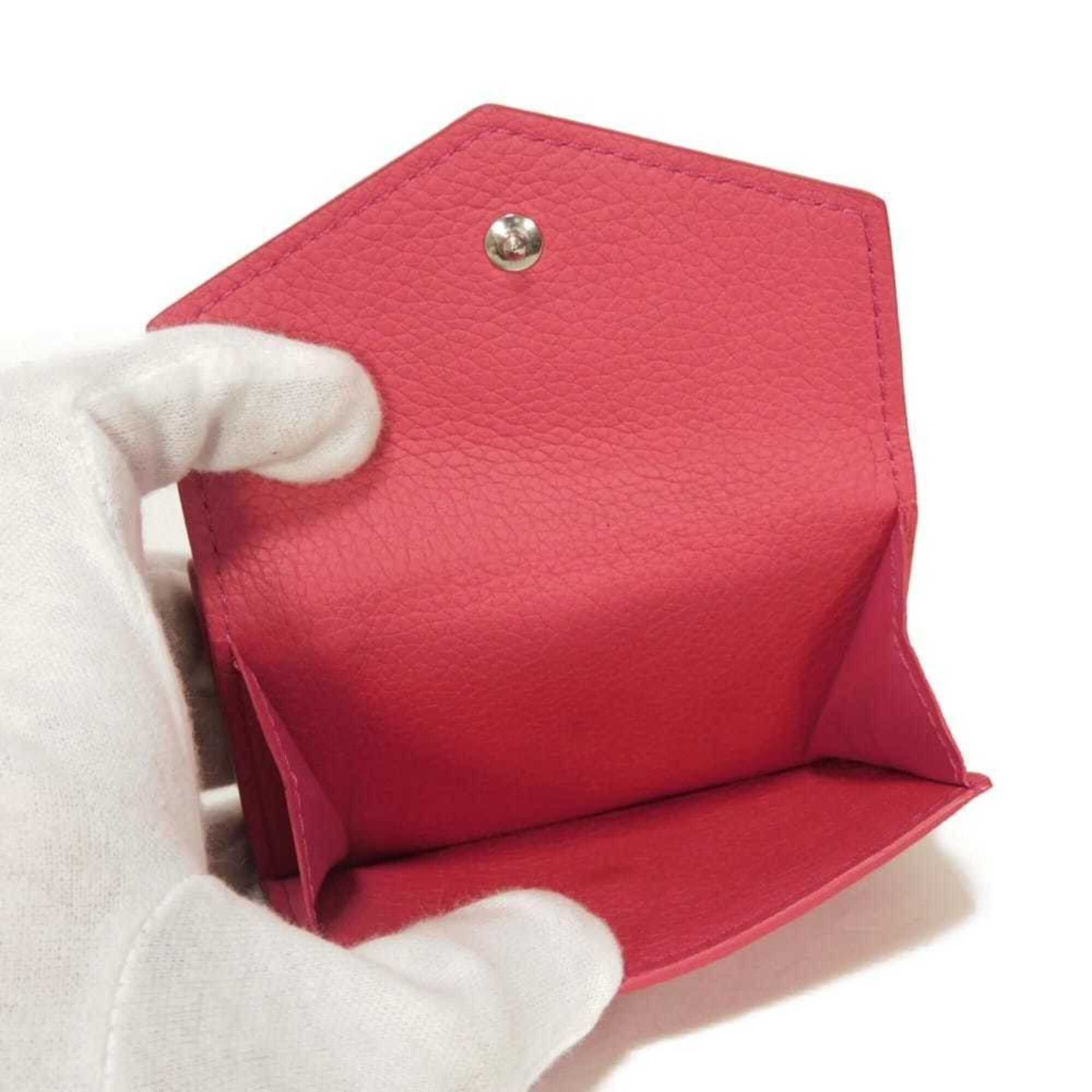 Louis Vuitton Louis Vuitton Portefeuille Lock Mini Tri-fold Wallet, Japan Limited Edition, Grain Calf Leather, Fuchsia Silver Pink Sky, M83039, Women's Size ONE SIZE - 15 Thumbnail