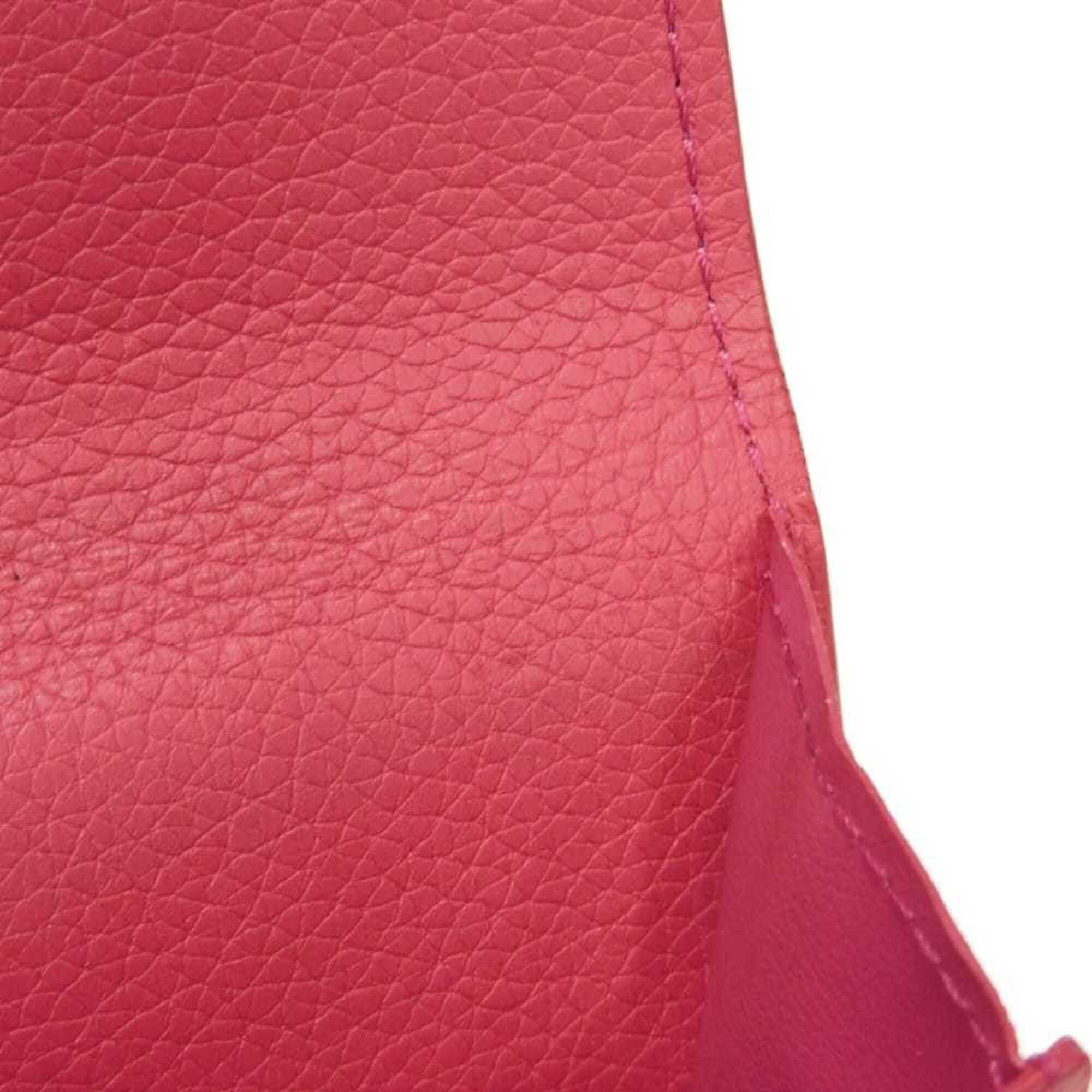 Louis Vuitton Louis Vuitton Portefeuille Lock Mini Tri-fold Wallet, Japan Limited Edition, Grain Calf Leather, Fuchsia Silver Pink Sky, M83039, Women's Size ONE SIZE - 19 Thumbnail