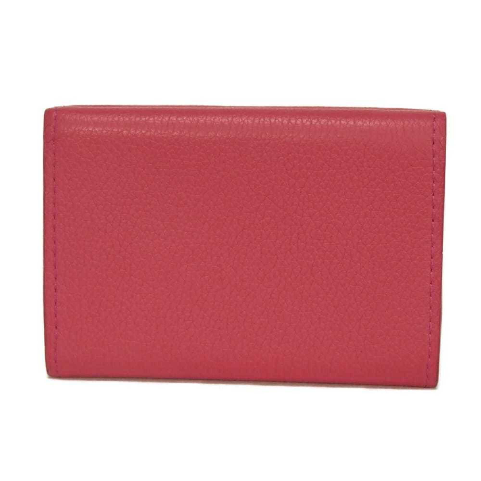 Louis Vuitton Louis Vuitton Portefeuille Lock Mini Tri-fold Wallet, Japan Limited Edition, Grain Calf Leather, Fuchsia Silver Pink Sky, M83039, Women's Size ONE SIZE - 3 Thumbnail