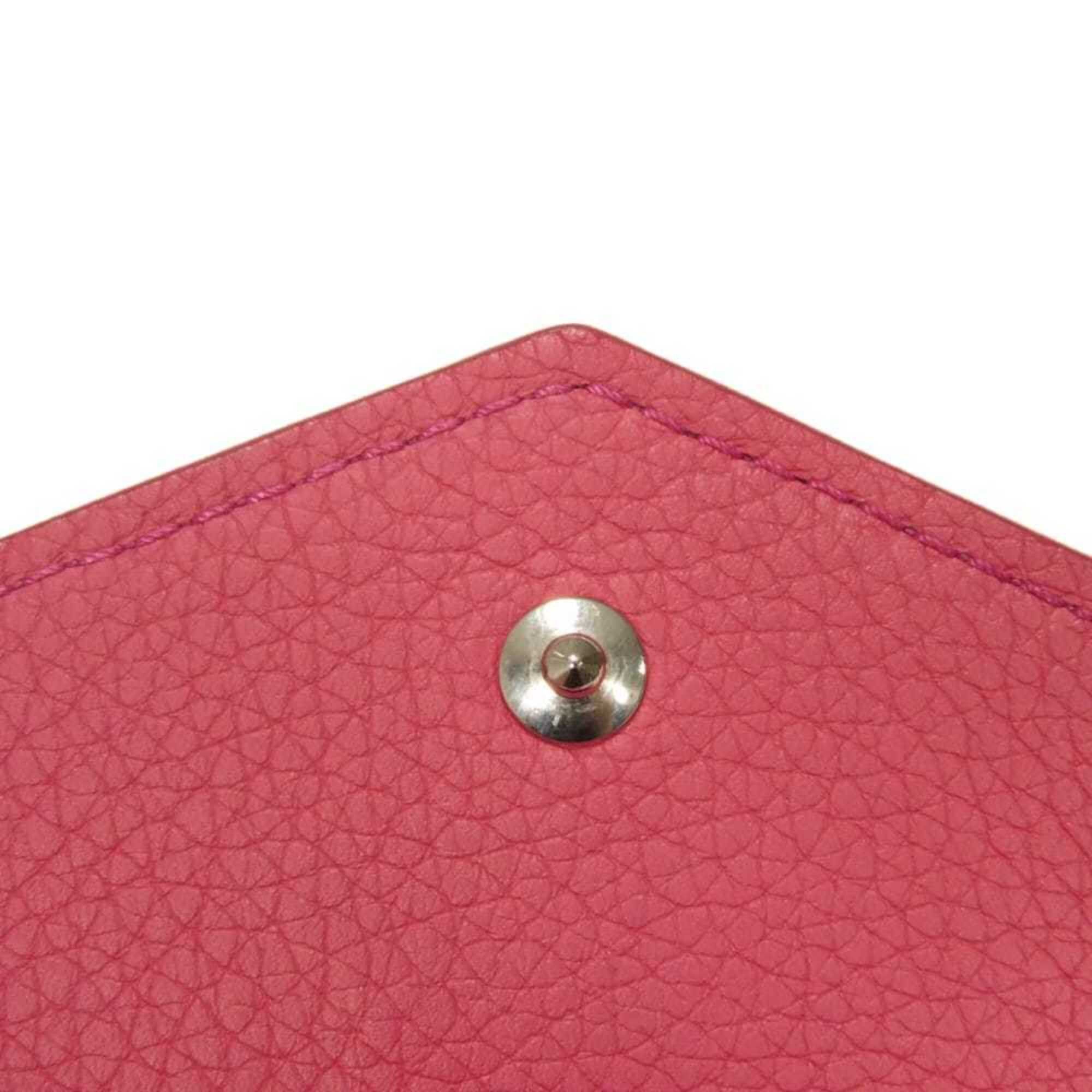 Louis Vuitton Louis Vuitton Portefeuille Lock Mini Tri-fold Wallet, Japan Limited Edition, Grain Calf Leather, Fuchsia Silver Pink Sky, M83039, Women's Size ONE SIZE - 16 Thumbnail