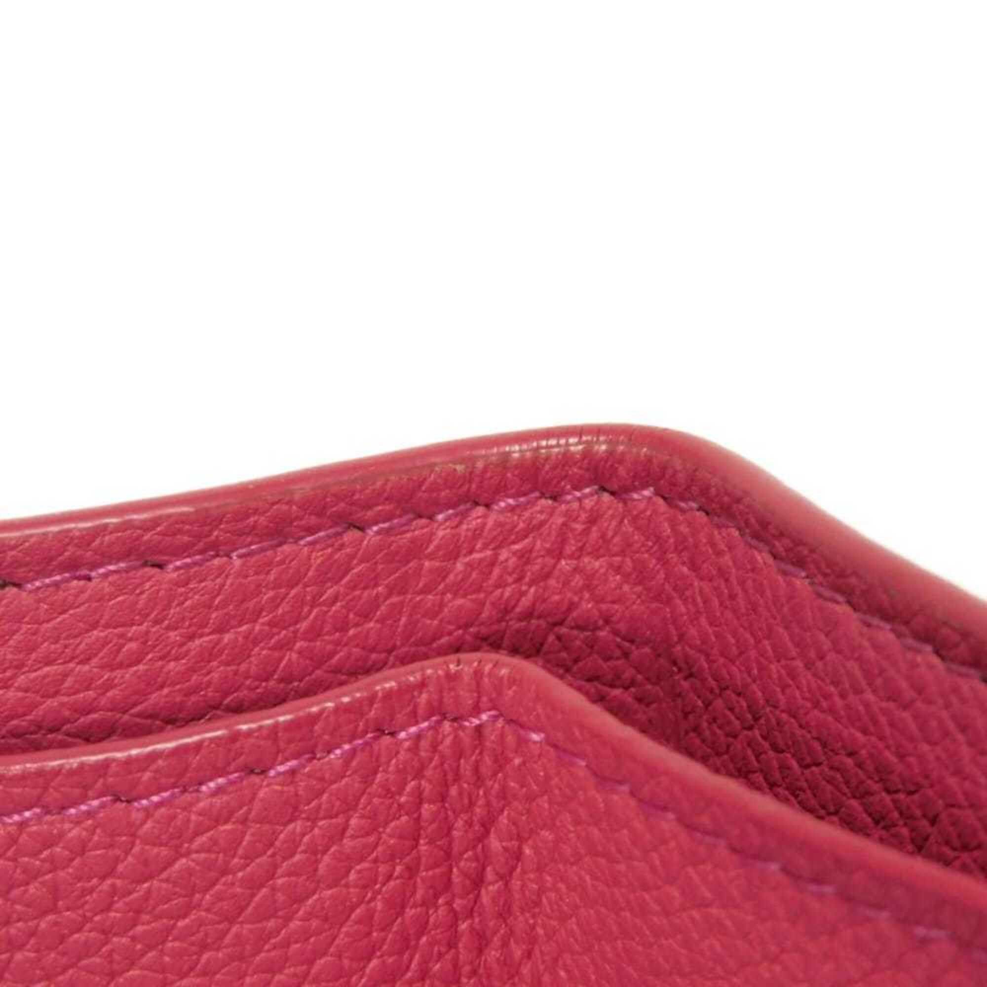Louis Vuitton Louis Vuitton Portefeuille Lock Mini Tri-fold Wallet, Japan Limited Edition, Grain Calf Leather, Fuchsia Silver Pink Sky, M83039, Women's Size ONE SIZE - 14 Thumbnail