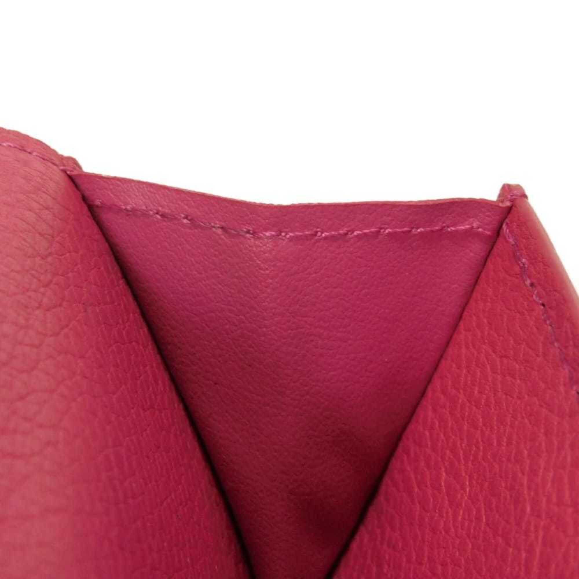 Louis Vuitton Louis Vuitton Portefeuille Lock Mini Tri-fold Wallet, Japan Limited Edition, Grain Calf Leather, Fuchsia Silver Pink Sky, M83039, Women's Size ONE SIZE - 20 Thumbnail