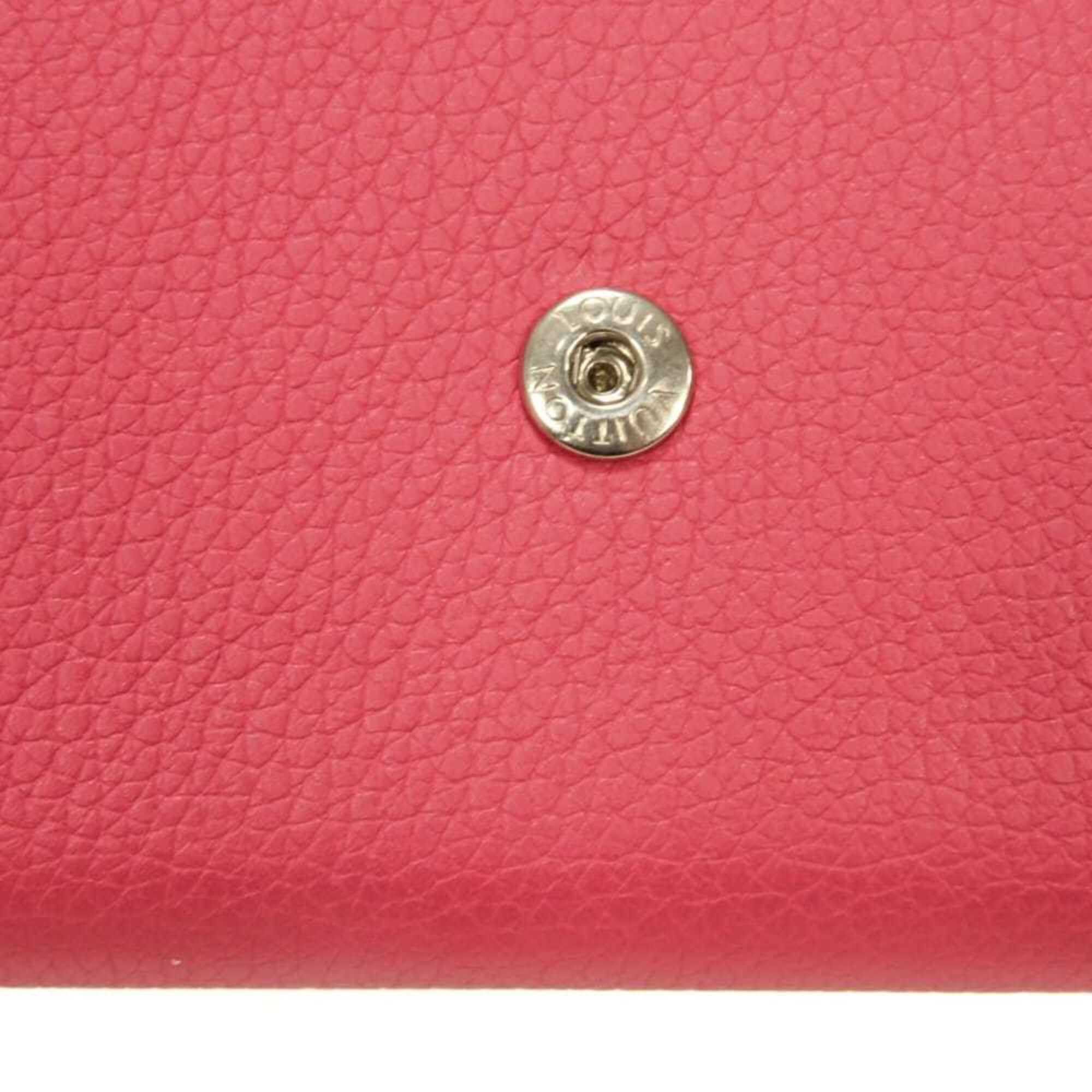Louis Vuitton Louis Vuitton Portefeuille Lock Mini Tri-fold Wallet, Japan Limited Edition, Grain Calf Leather, Fuchsia Silver Pink Sky, M83039, Women's Size ONE SIZE - 17 Thumbnail