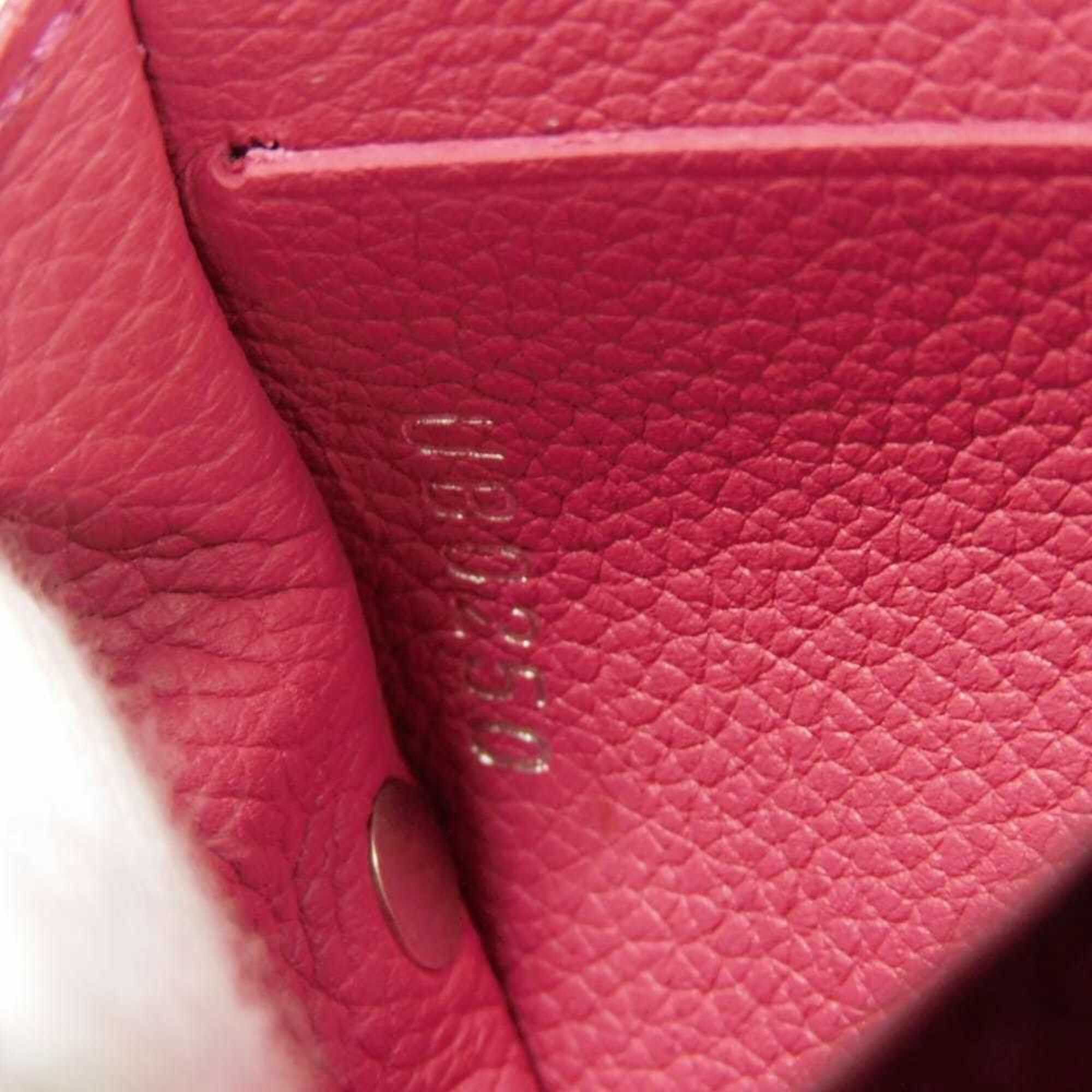 Louis Vuitton Louis Vuitton Portefeuille Lock Mini Tri-fold Wallet, Japan Limited Edition, Grain Calf Leather, Fuchsia Silver Pink Sky, M83039, Women's Size ONE SIZE - 9 Thumbnail