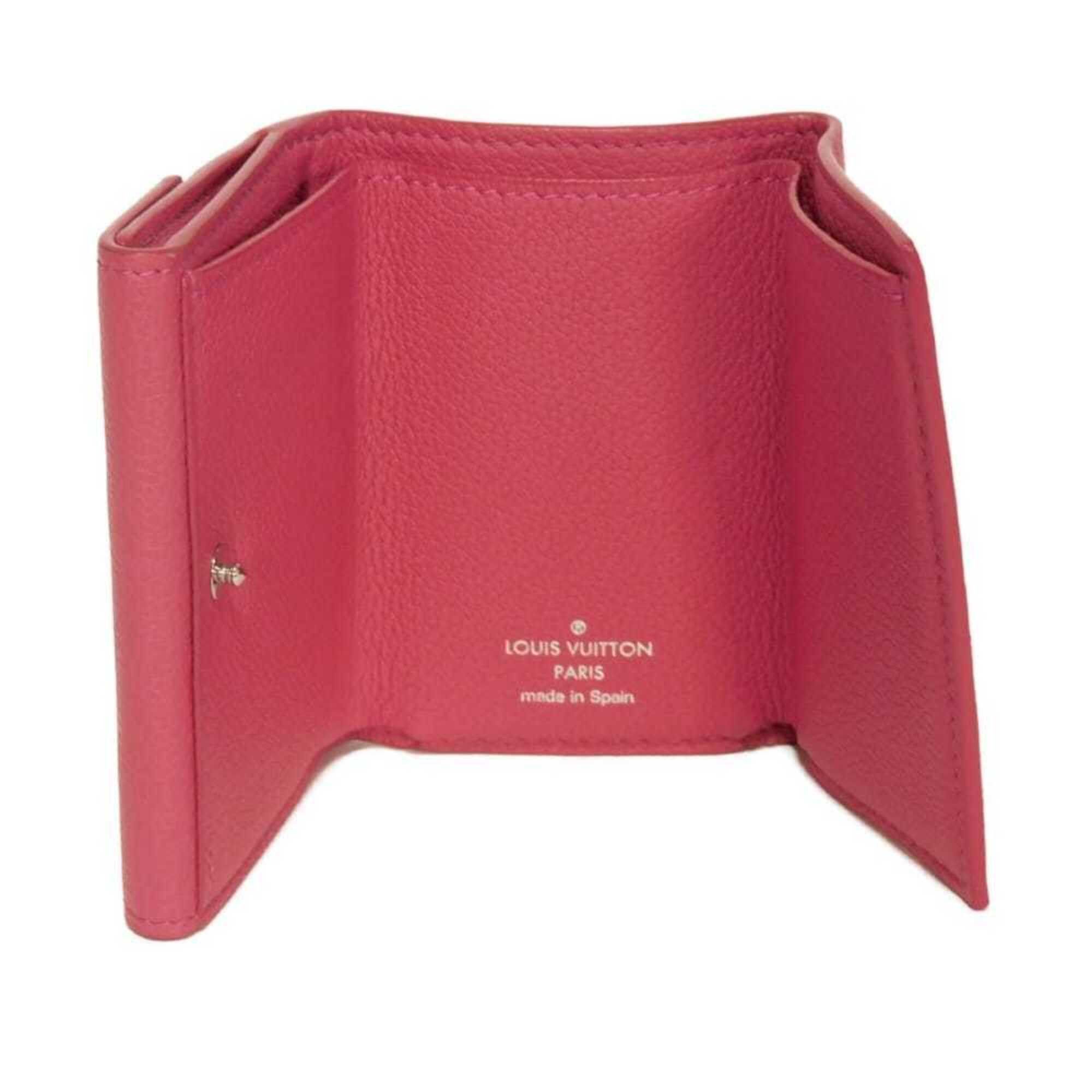 Louis Vuitton Louis Vuitton Portefeuille Lock Mini Tri-fold Wallet, Japan Limited Edition, Grain Calf Leather, Fuchsia Silver Pink Sky, M83039, Women's Size ONE SIZE - 5 Thumbnail