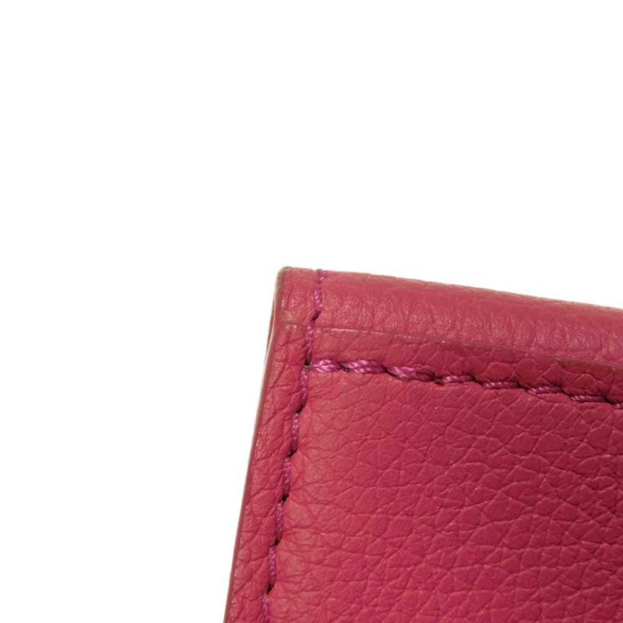 Louis Vuitton Louis Vuitton Portefeuille Lock Mini Tri-fold Wallet, Japan Limited Edition, Grain Calf Leather, Fuchsia Silver Pink Sky, M83039, Women's Size ONE SIZE - 13 Thumbnail