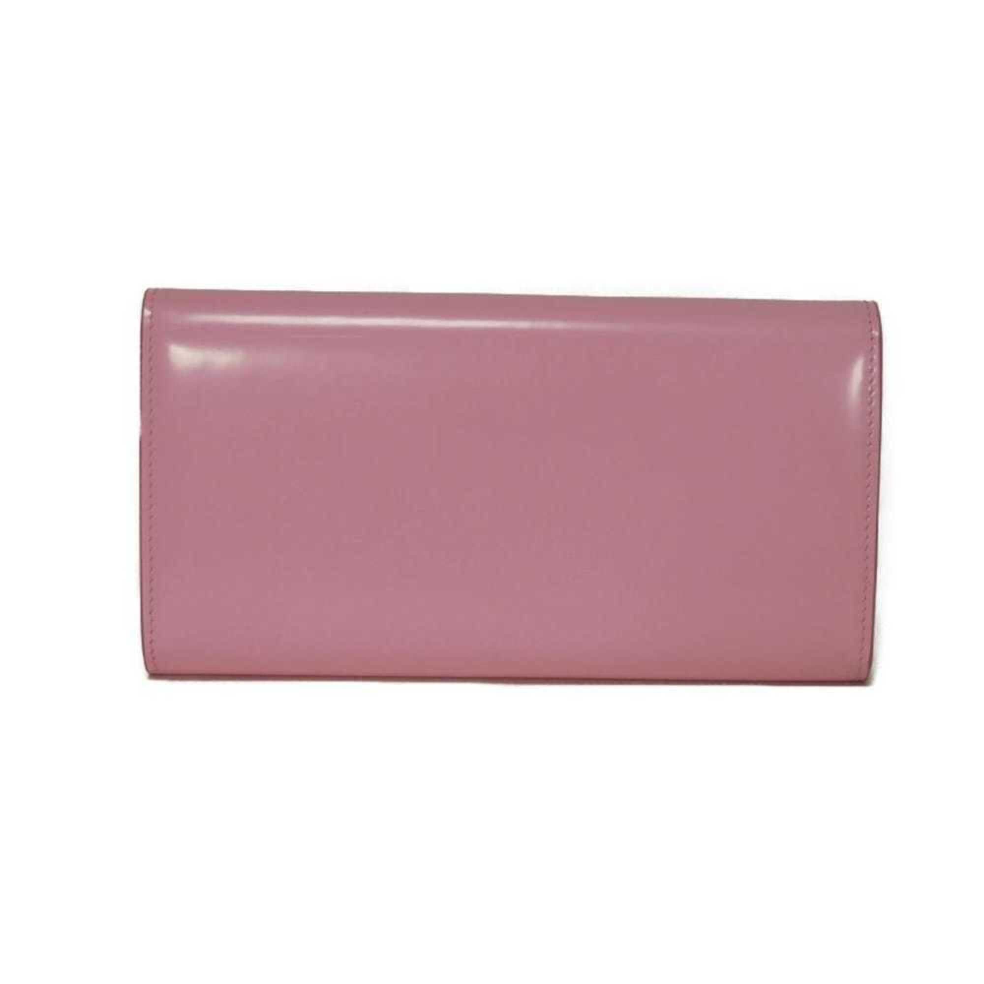 Salvatore Ferragamo Salvatore Ferragamo Wanda Long Flap Wallet, New Logo, Calfskin, Pink, Tri-fold, Gancini Bubblegum, 220433, Women's Size ONE SIZE - 3 Thumbnail
