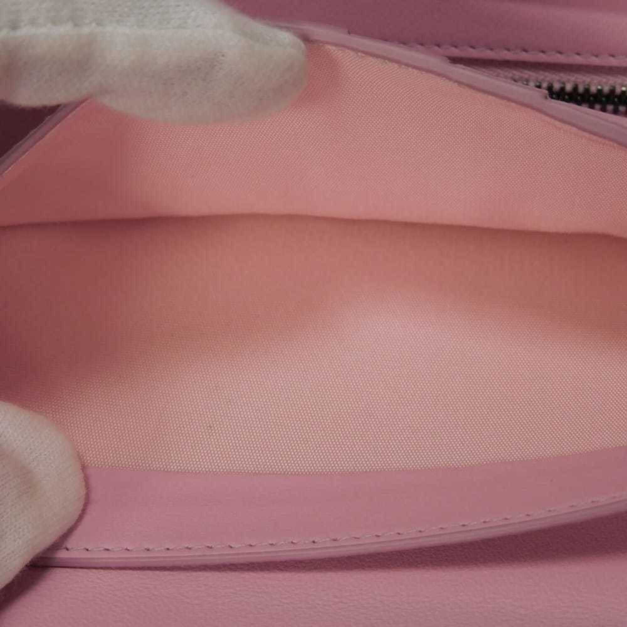 Salvatore Ferragamo Salvatore Ferragamo Wanda Long Flap Wallet, New Logo, Calfskin, Pink, Tri-fold, Gancini Bubblegum, 220433, Women's Size ONE SIZE - 14 Thumbnail