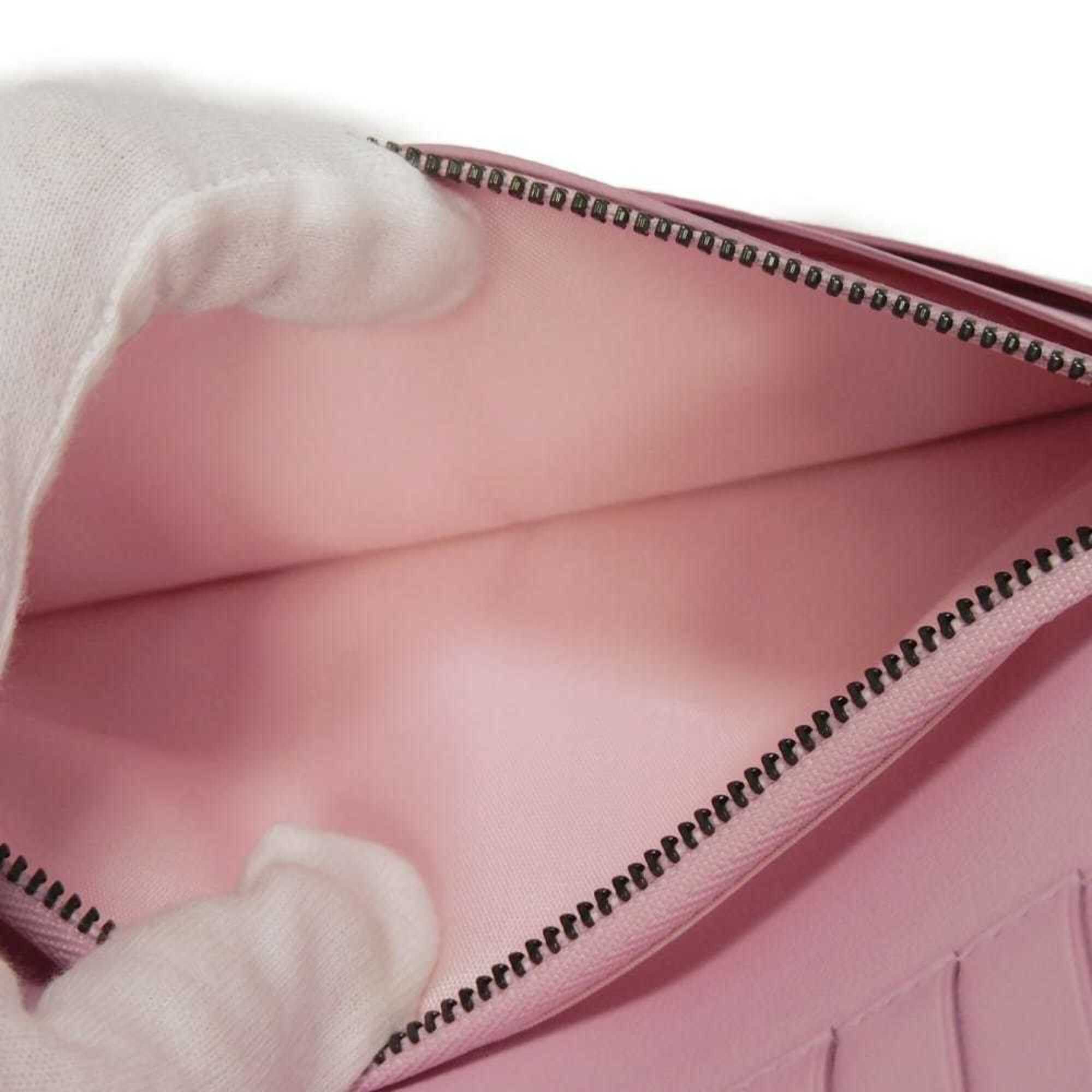 Salvatore Ferragamo Salvatore Ferragamo Wanda Long Flap Wallet, New Logo, Calfskin, Pink, Tri-fold, Gancini Bubblegum, 220433, Women's Size ONE SIZE - 12 Thumbnail