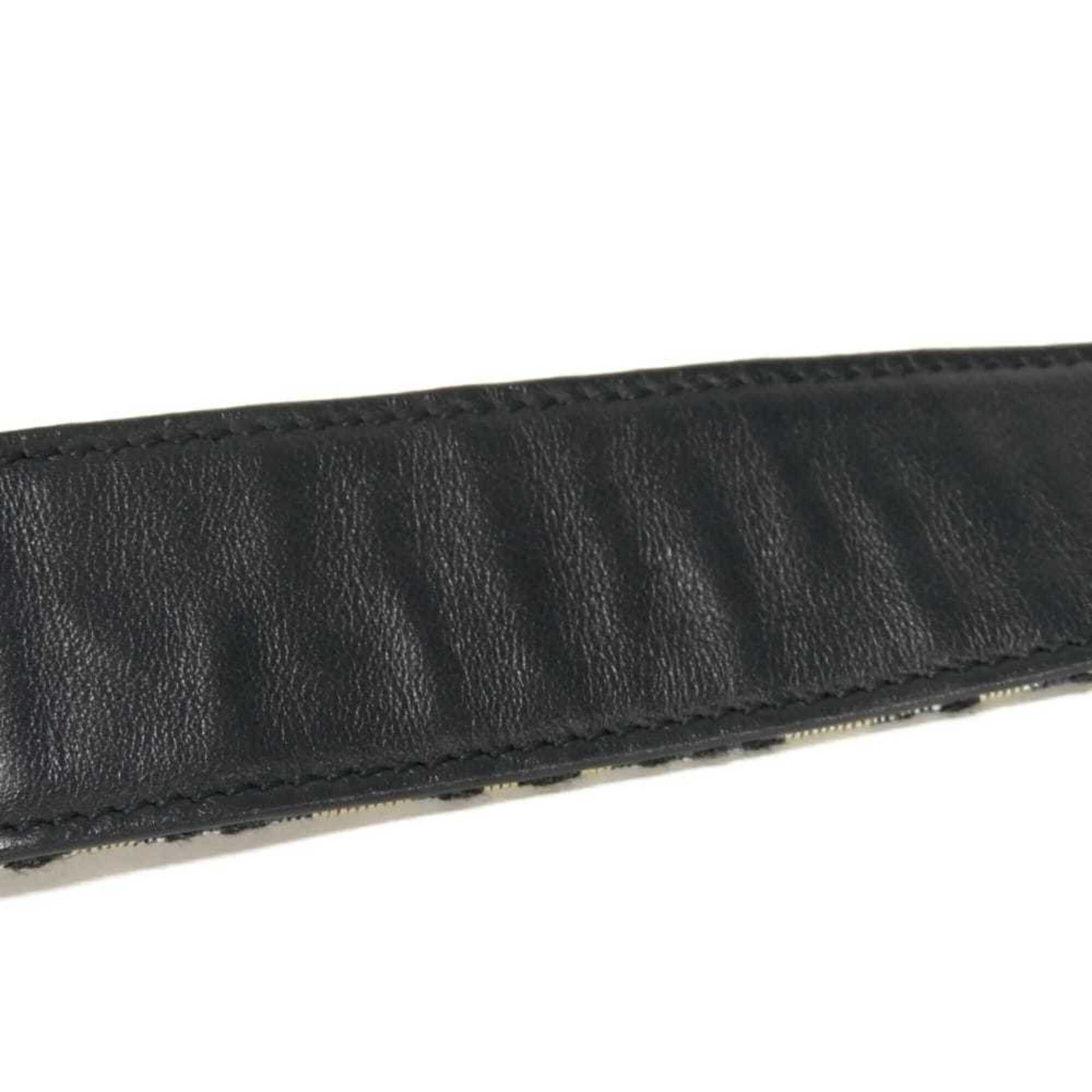 Dior Christian Dior Dior belt, size 30 Montaigne, 35mm, 75cm, CD logo, calfskin, black/navy, oblique jacquard, cotton, beige, women's. Size ONE SIZE - 11 Thumbnail
