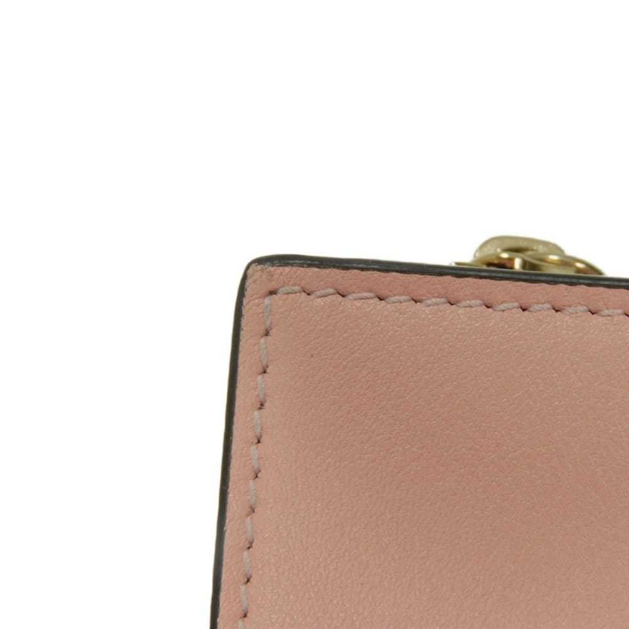 Gucci Gucci Bi-fold Wallet, GG Emblem, Medium Zip, Logo, Smooth Calfskin, Supreme, Dusty Pink, 826718 AAEQ7 6941, Women's Size ONE SIZE - 24 Thumbnail