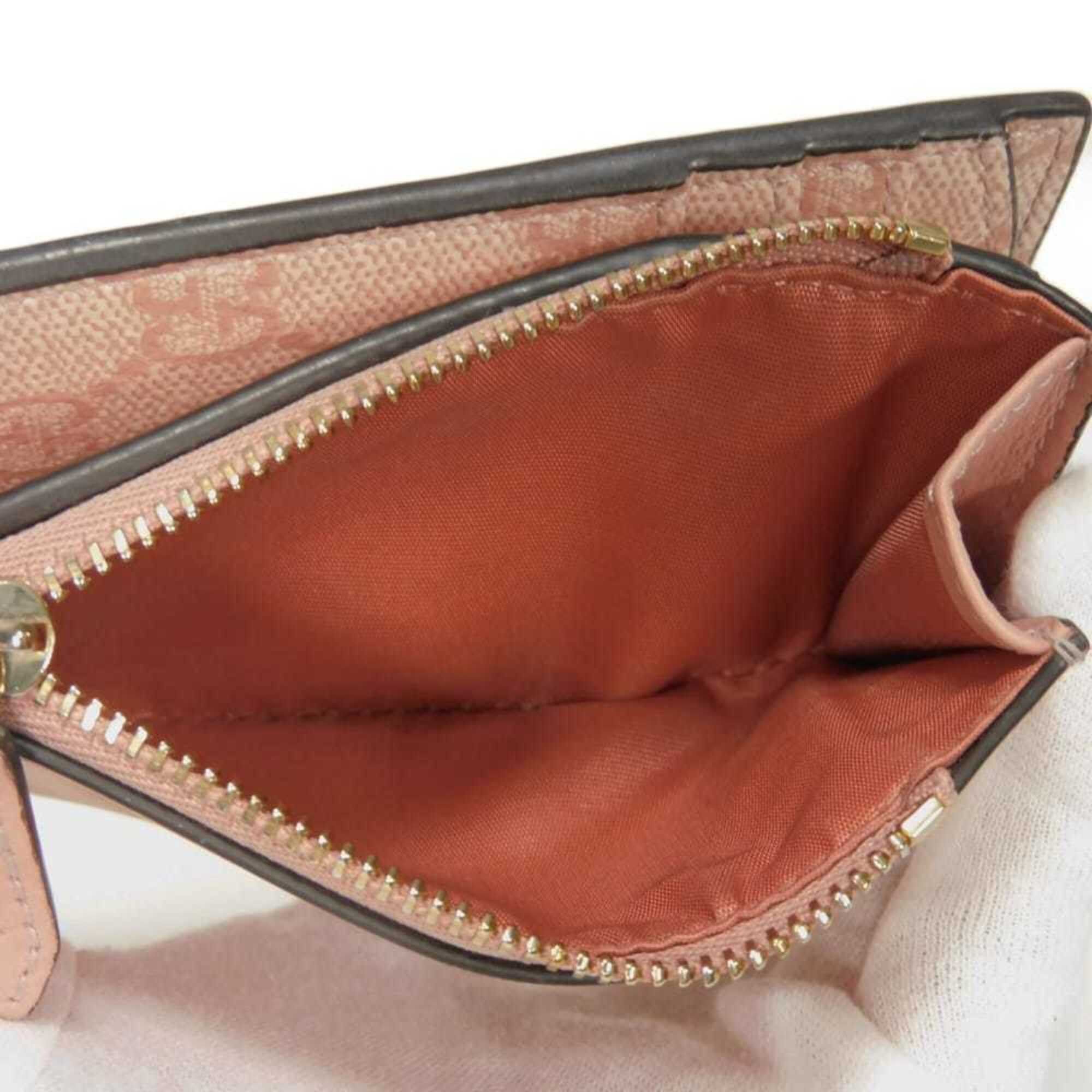 Gucci Gucci Bi-fold Wallet, GG Emblem, Medium Zip, Logo, Smooth Calfskin, Supreme, Dusty Pink, 826718 AAEQ7 6941, Women's Size ONE SIZE - 17 Thumbnail