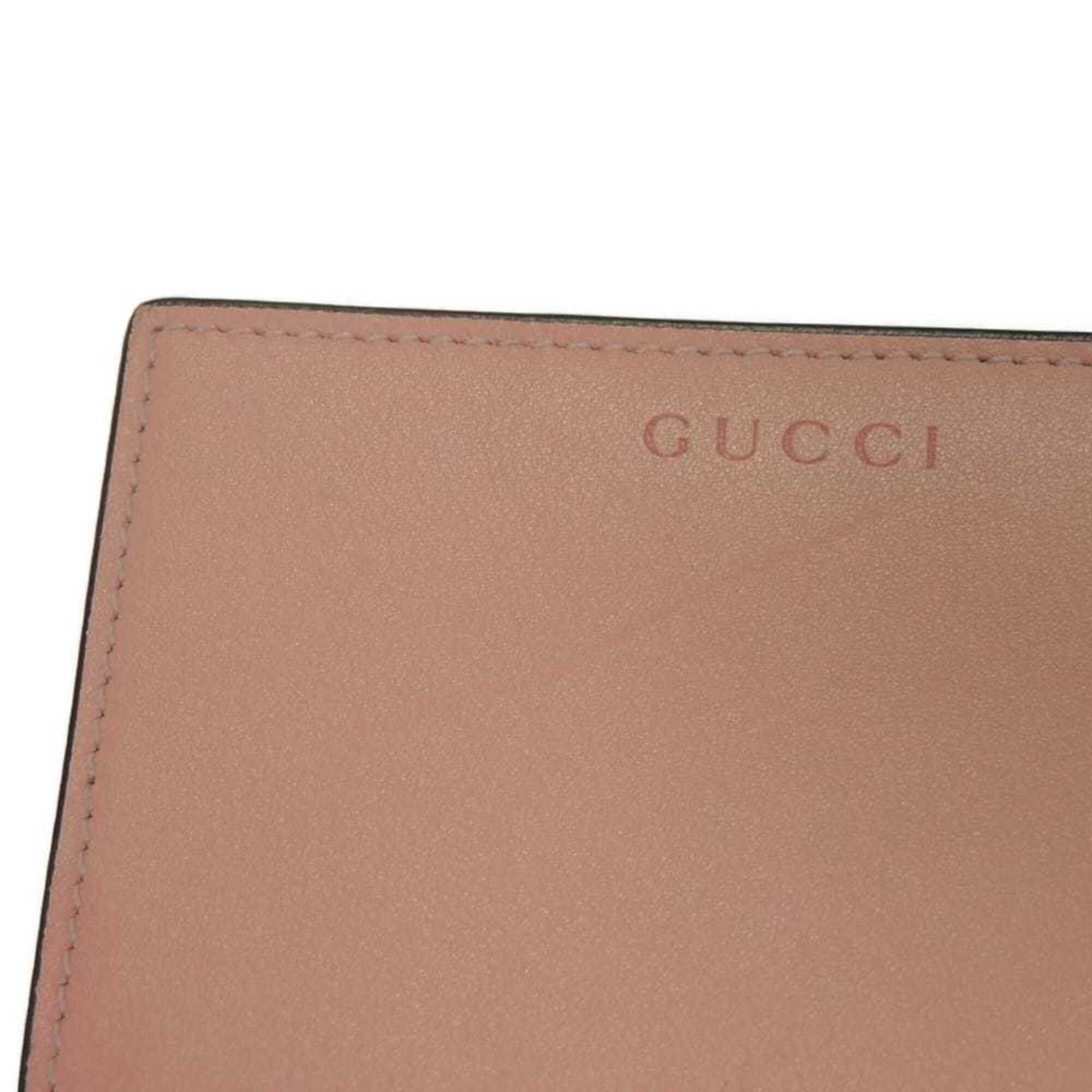Gucci Gucci Bi-fold Wallet, GG Emblem, Medium Zip, Logo, Smooth Calfskin, Supreme, Dusty Pink, 826718 AAEQ7 6941, Women's Size ONE SIZE - 21 Thumbnail