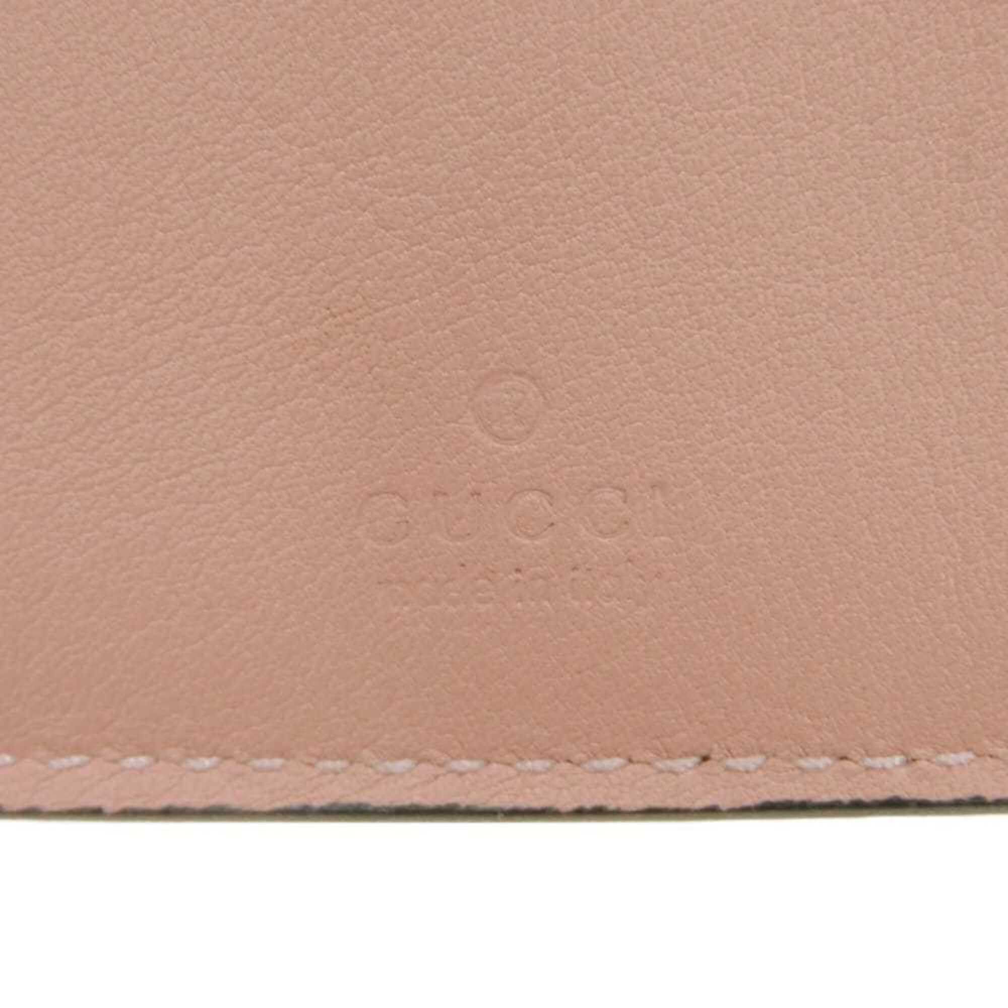 Gucci Gucci Bi-fold Wallet, GG Emblem, Medium Zip, Logo, Smooth Calfskin, Supreme, Dusty Pink, 826718 AAEQ7 6941, Women's Size ONE SIZE - 6 Thumbnail