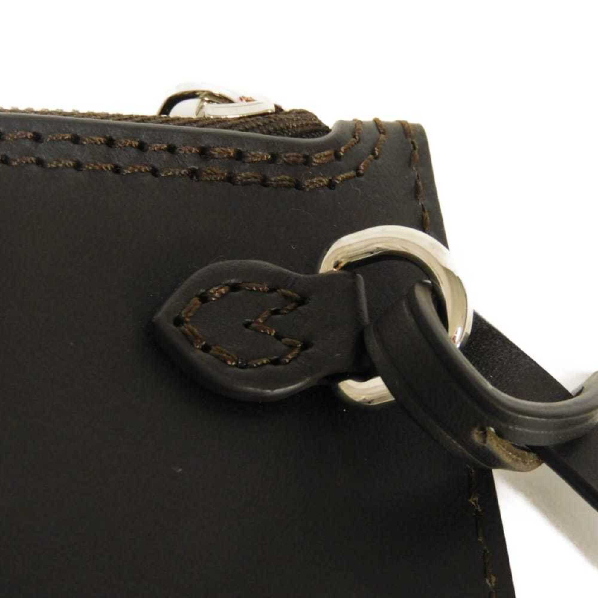Louis Vuitton Louis Vuitton Pouch Hina PM (Pouch only, key hook, strap, coin case, logo embossed, dark brown, M54350) - Men's and Women's Size ONE SIZE - 10 Thumbnail