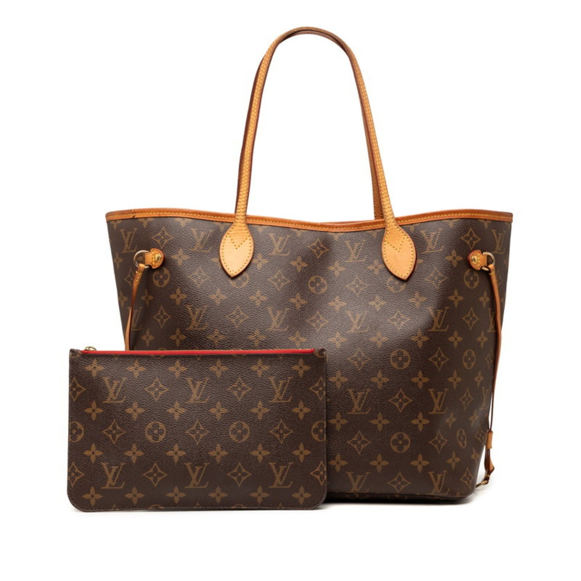 Louis Vuitton Louis Vuitton Monogram Neverfull MM Tote Bag M41177 Brown Leather Women's LOUIS VUITTON Size ONE SIZE - 7 Thumbnail
