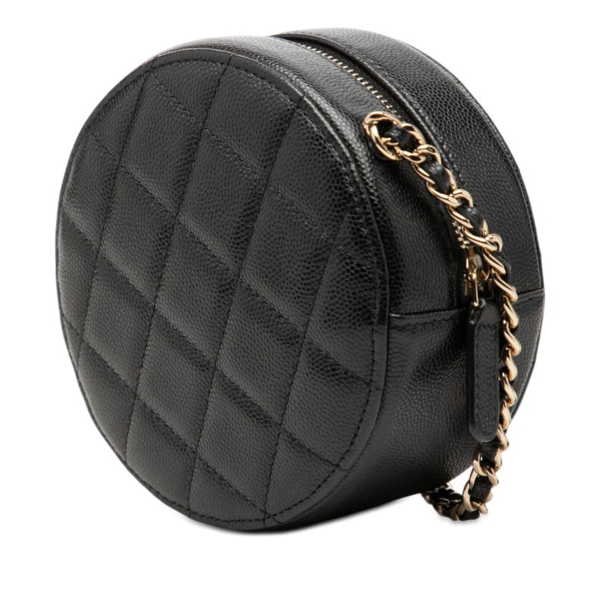 Chanel Chanel Coco Mark Matelassé Chain Shoulder Bag AP0245 Black Caviar Leather Women's CHANEL Size ONE SIZE - 2 Thumbnail