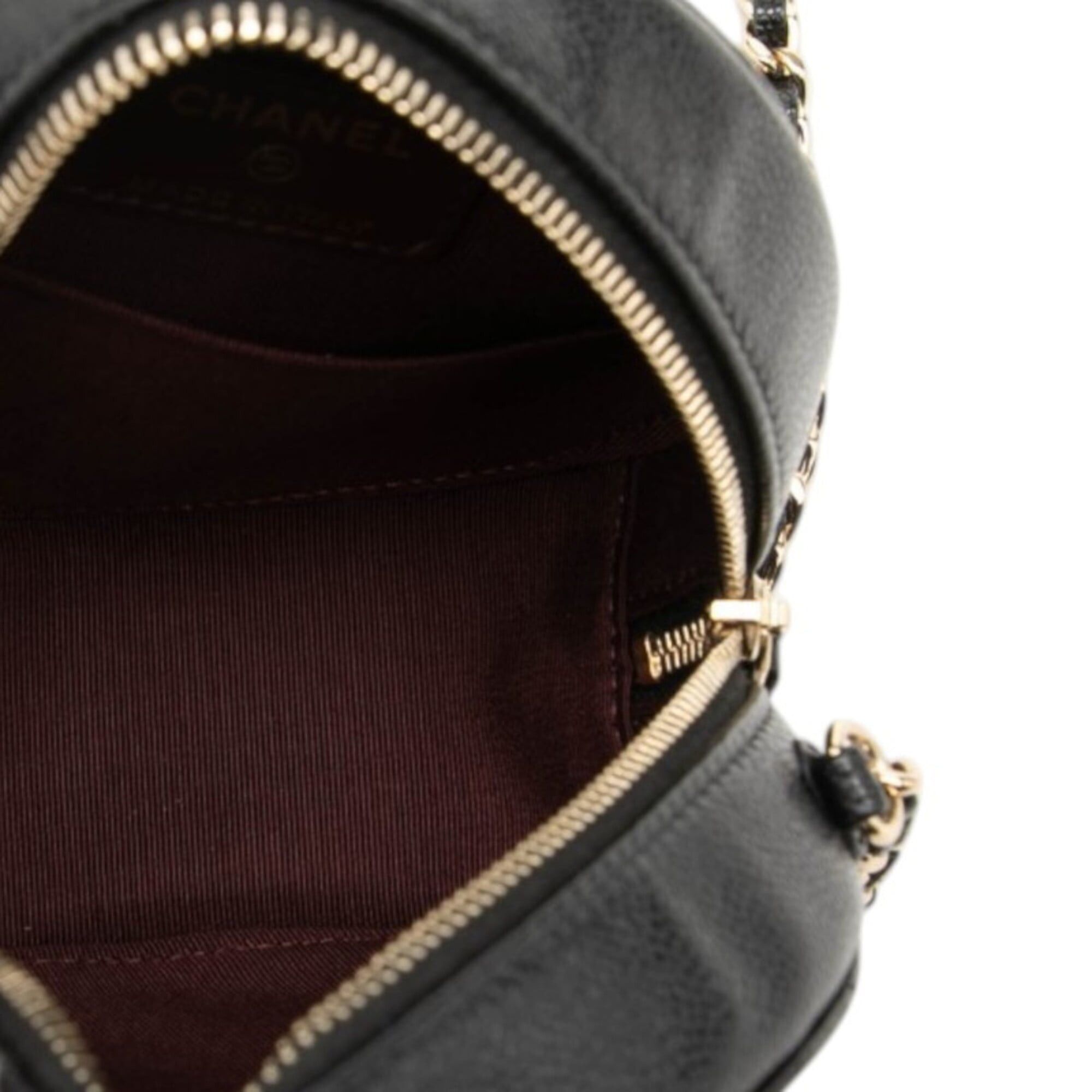 Chanel Chanel Coco Mark Matelassé Chain Shoulder Bag AP0245 Black Caviar Leather Women's CHANEL Size ONE SIZE - 4 Thumbnail