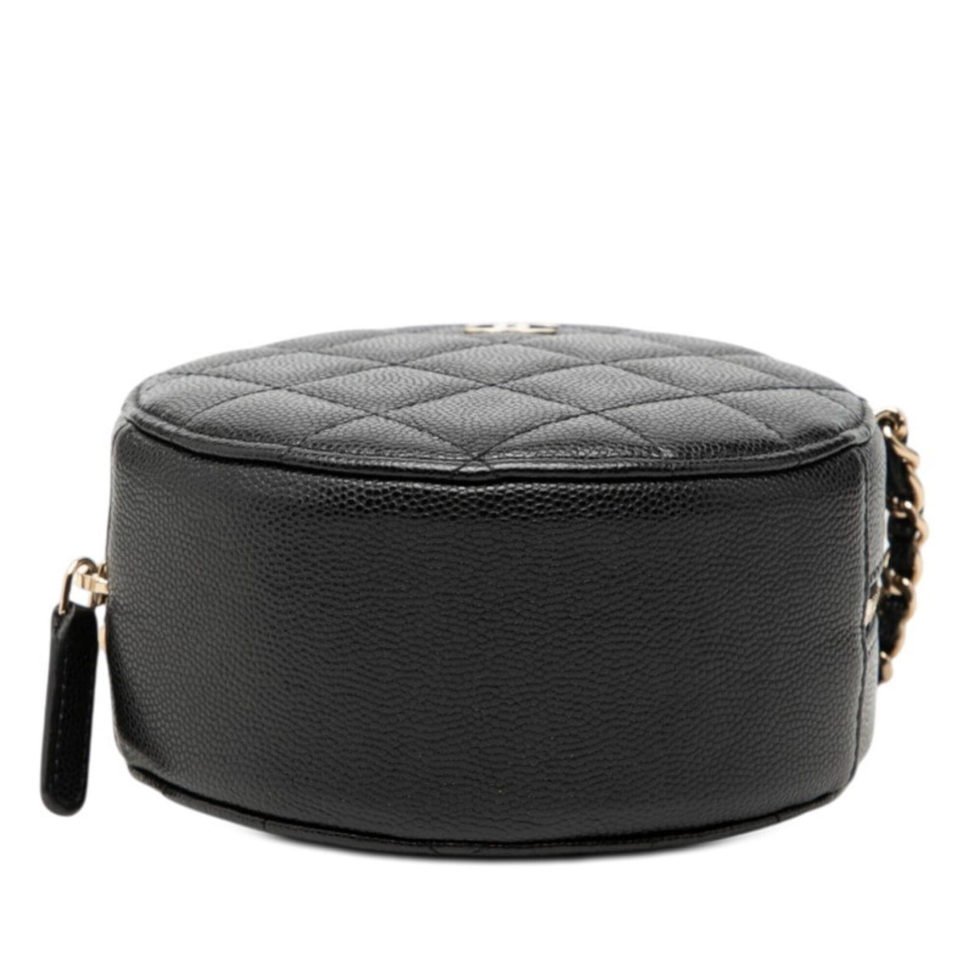 Chanel Chanel Coco Mark Matelassé Chain Shoulder Bag AP0245 Black Caviar Leather Women's CHANEL Size ONE SIZE - 3 Thumbnail