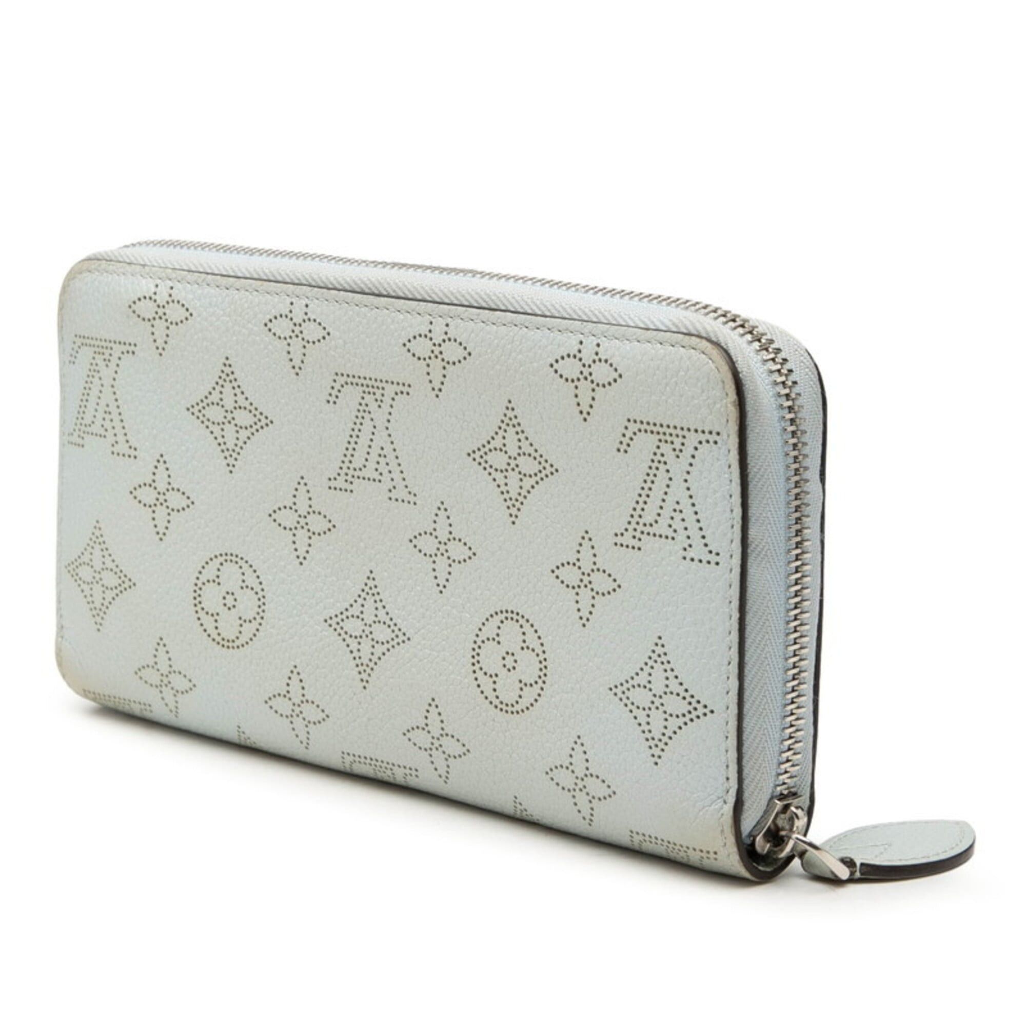 Louis Vuitton Louis Vuitton Monogram Mahina Zippy Wallet Long M82197 Light Blue Leather Women's LOUIS VUITTON Size ONE SIZE - 2 Thumbnail