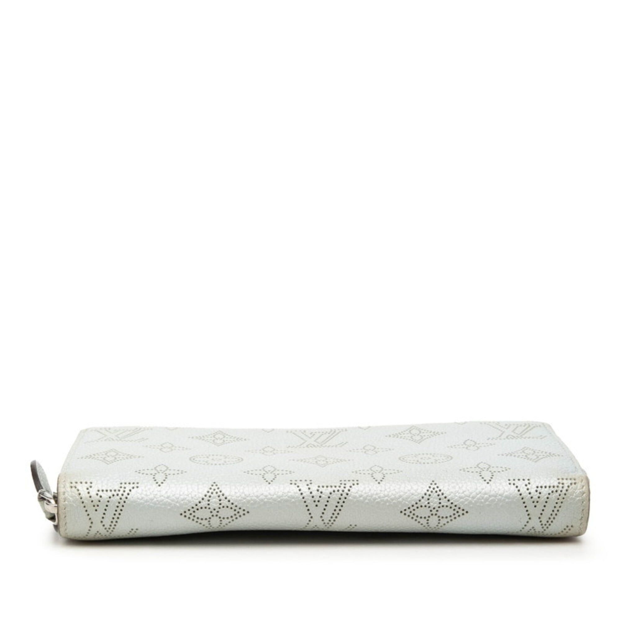 Louis Vuitton Louis Vuitton Monogram Mahina Zippy Wallet Long M82197 Light Blue Leather Women's LOUIS VUITTON Size ONE SIZE - 3 Thumbnail