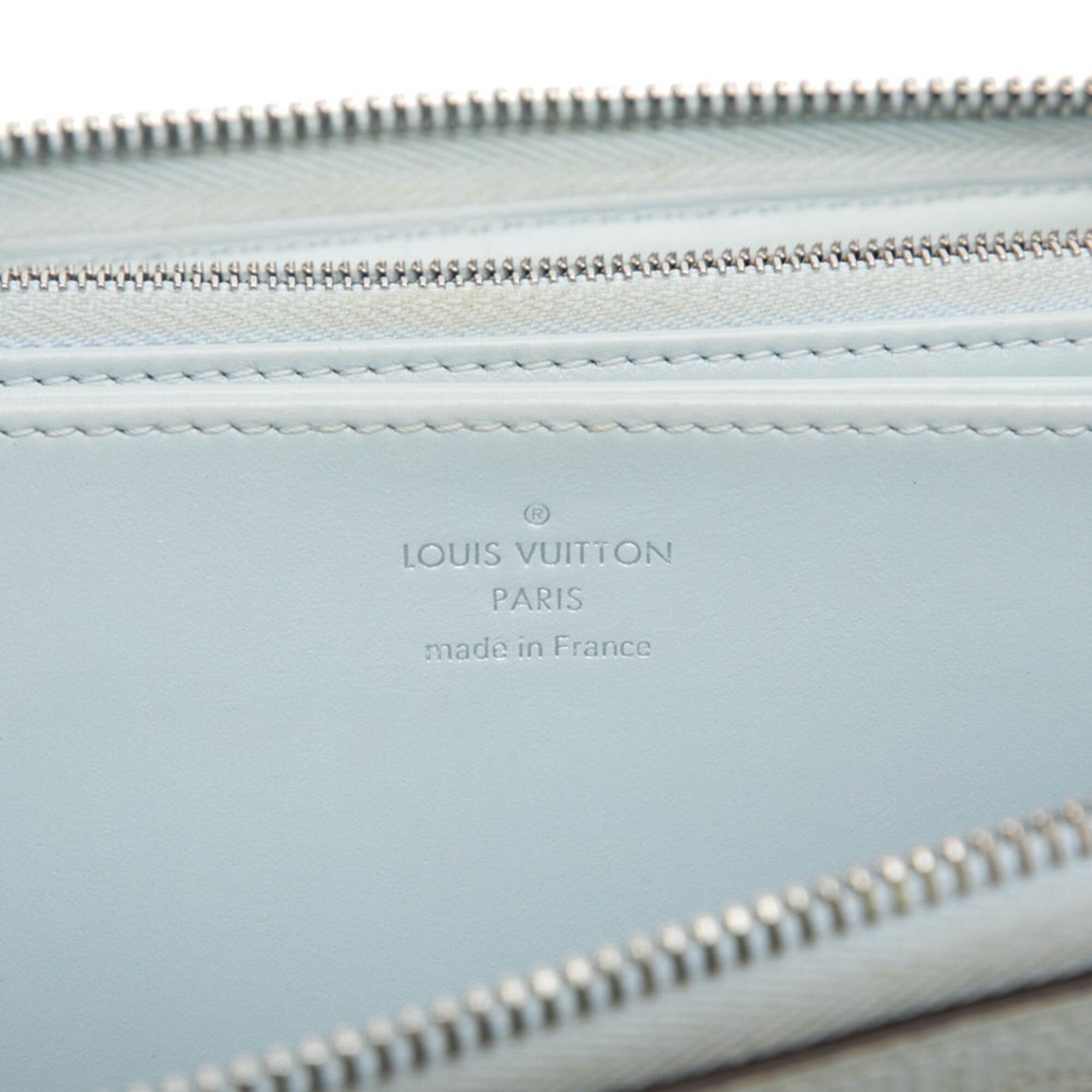 Louis Vuitton Louis Vuitton Monogram Mahina Zippy Wallet Long M82197 Light Blue Leather Women's LOUIS VUITTON Size ONE SIZE - 5 Thumbnail