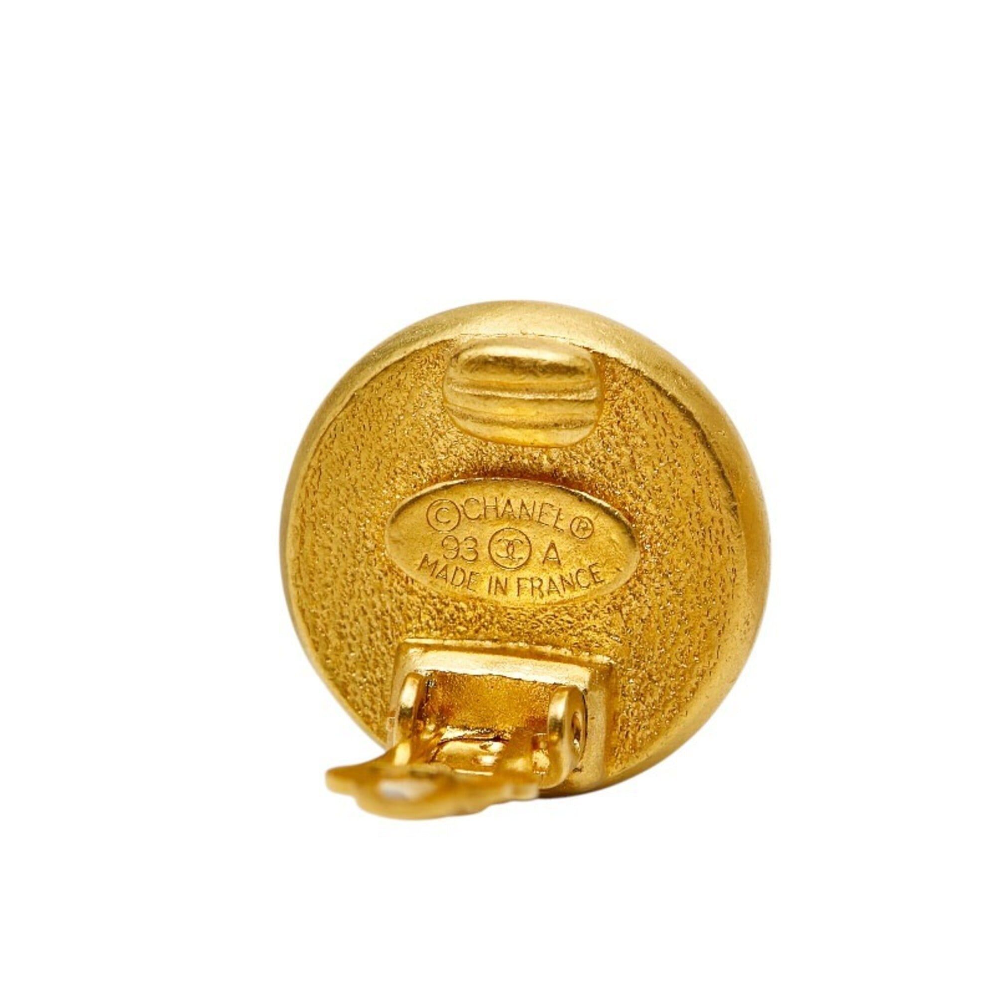 Chanel Chanel Gripoix Vintage Earrings 93A Gold Red Plated Women's CHANEL Size ONE SIZE - 4 Thumbnail