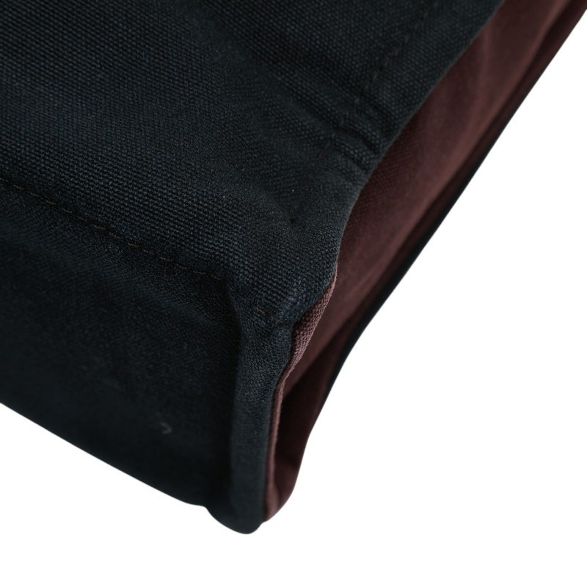 Hermes Hermes Fourre-Tout MM Handbag Tote Bag Wine Red Black Canvas Women's HERMES Size ONE SIZE - 4 Thumbnail