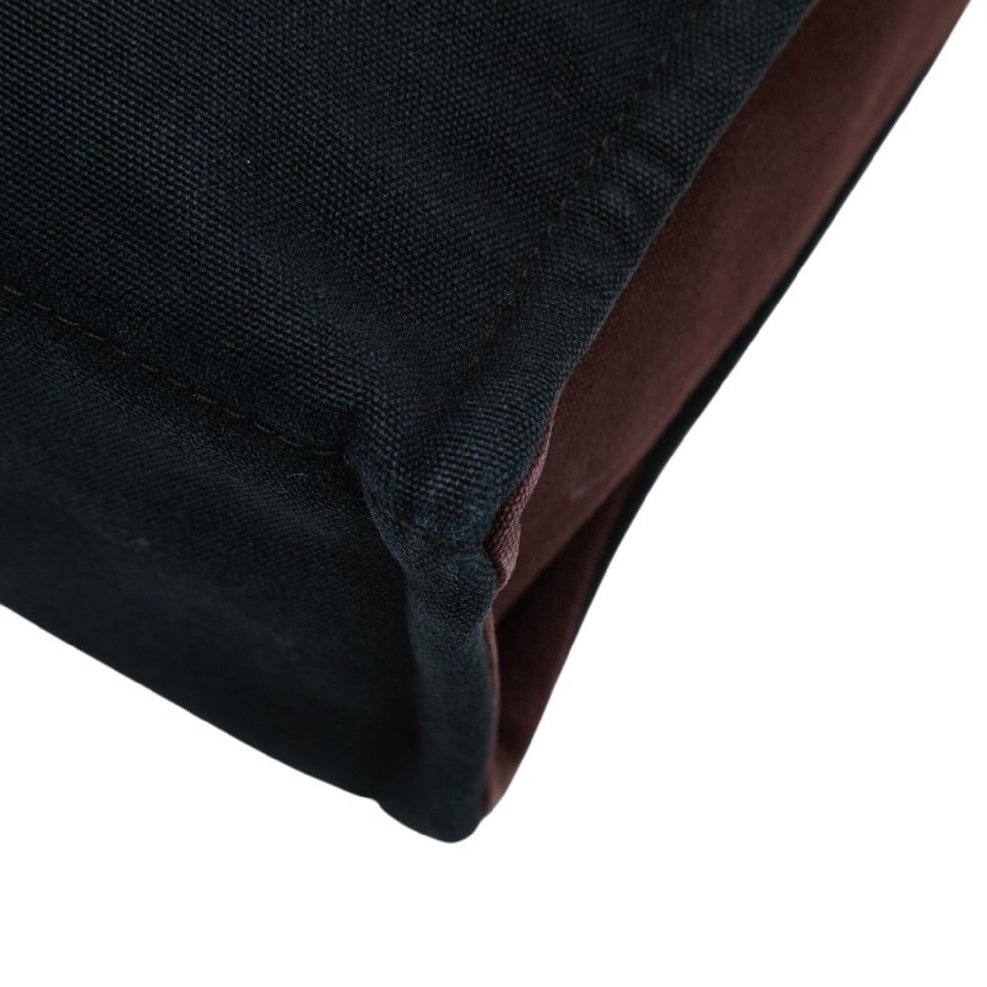 Hermes Hermes Fourre-Tout MM Handbag Tote Bag Wine Red Black Canvas Women's HERMES Size ONE SIZE - 6 Thumbnail