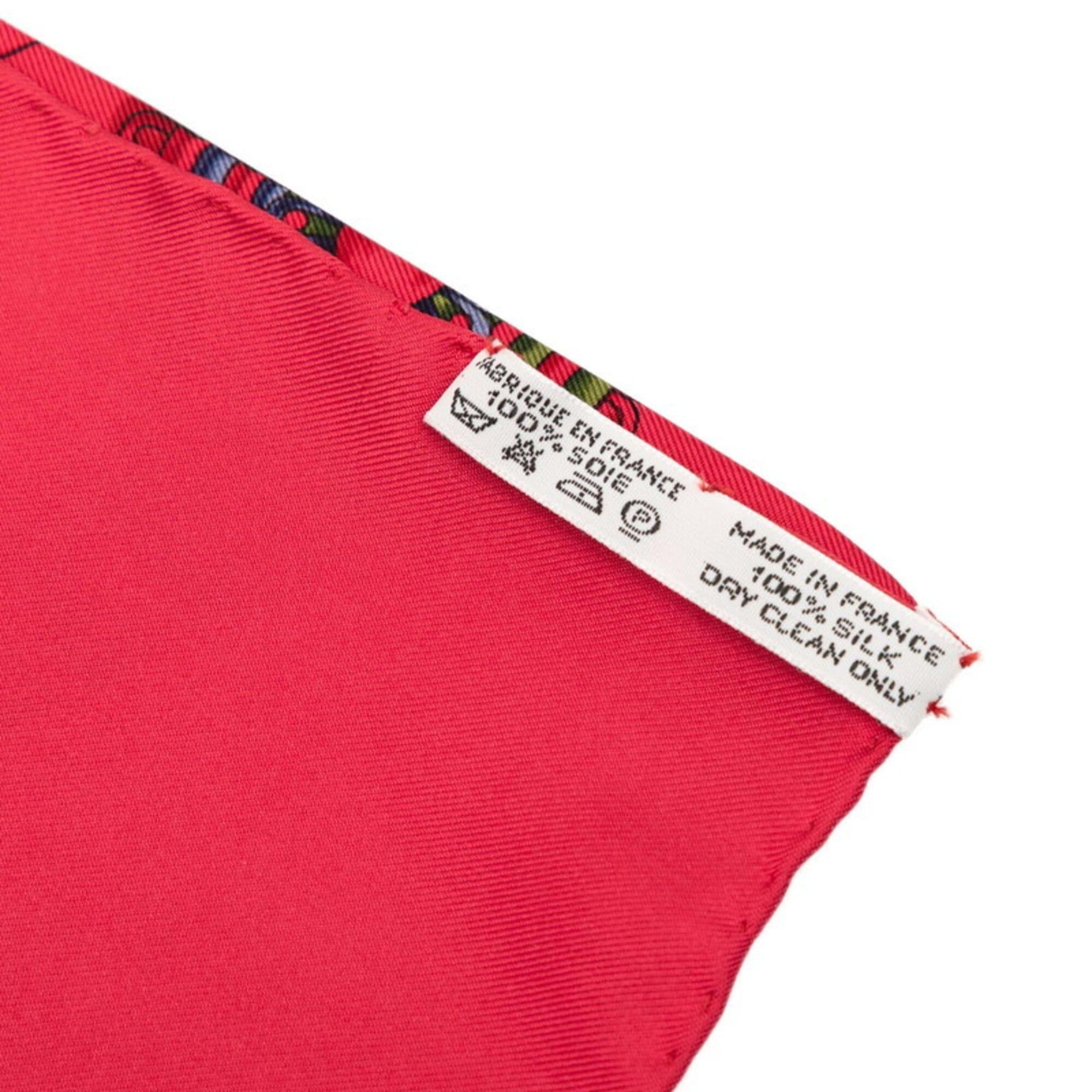 Hermes Hermes Carre 90 Festival Scarf/Muffler, Large Size, Red/Multicolor Silk, Women's. Size ONE SIZE - 6 Thumbnail