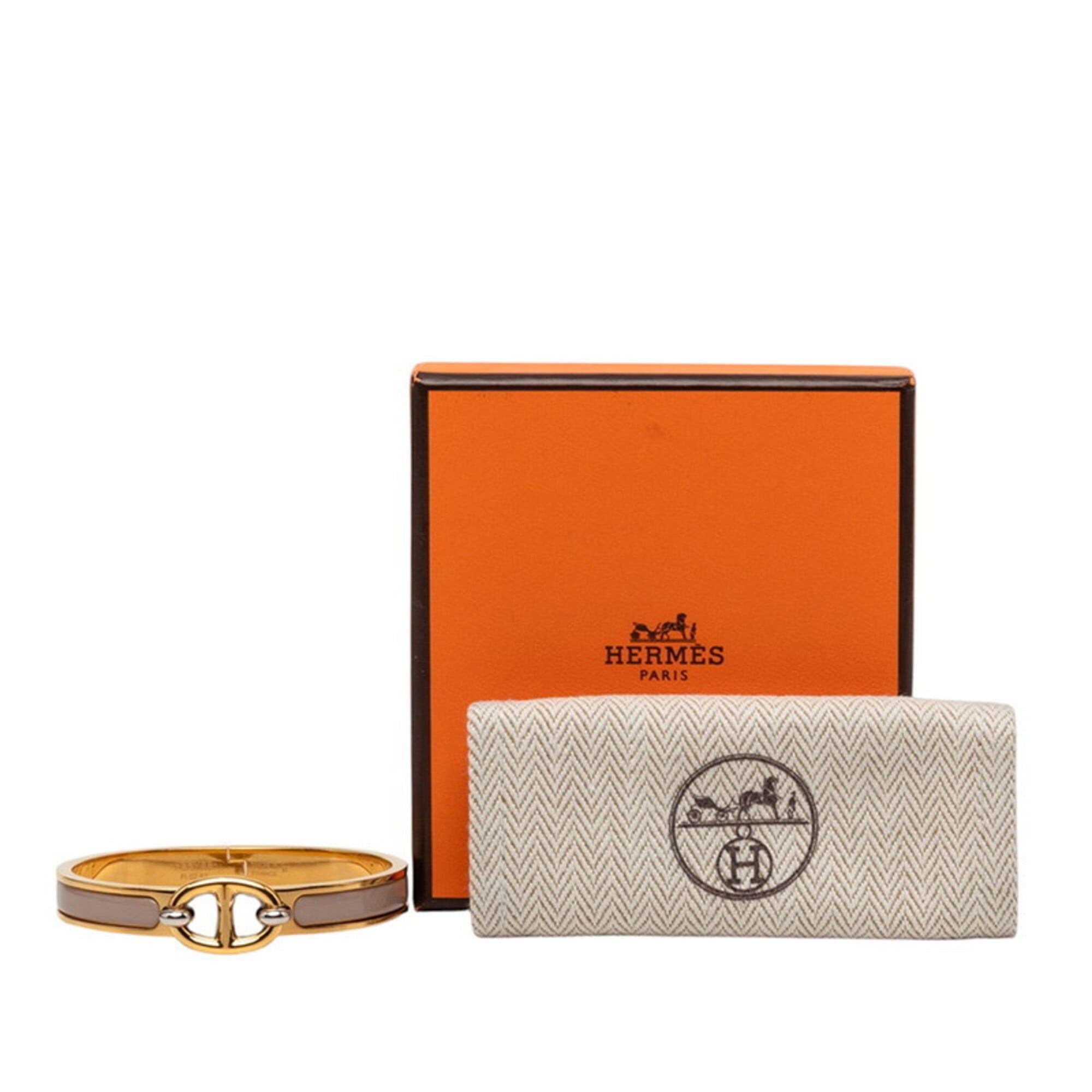Hermes Hermes Mini Click Chaine d'Ancre PM Bracelet, Gold, Marron Glacé, Greige Plated Enamel, Women's HERMES Size ONE SIZE - 6 Thumbnail
