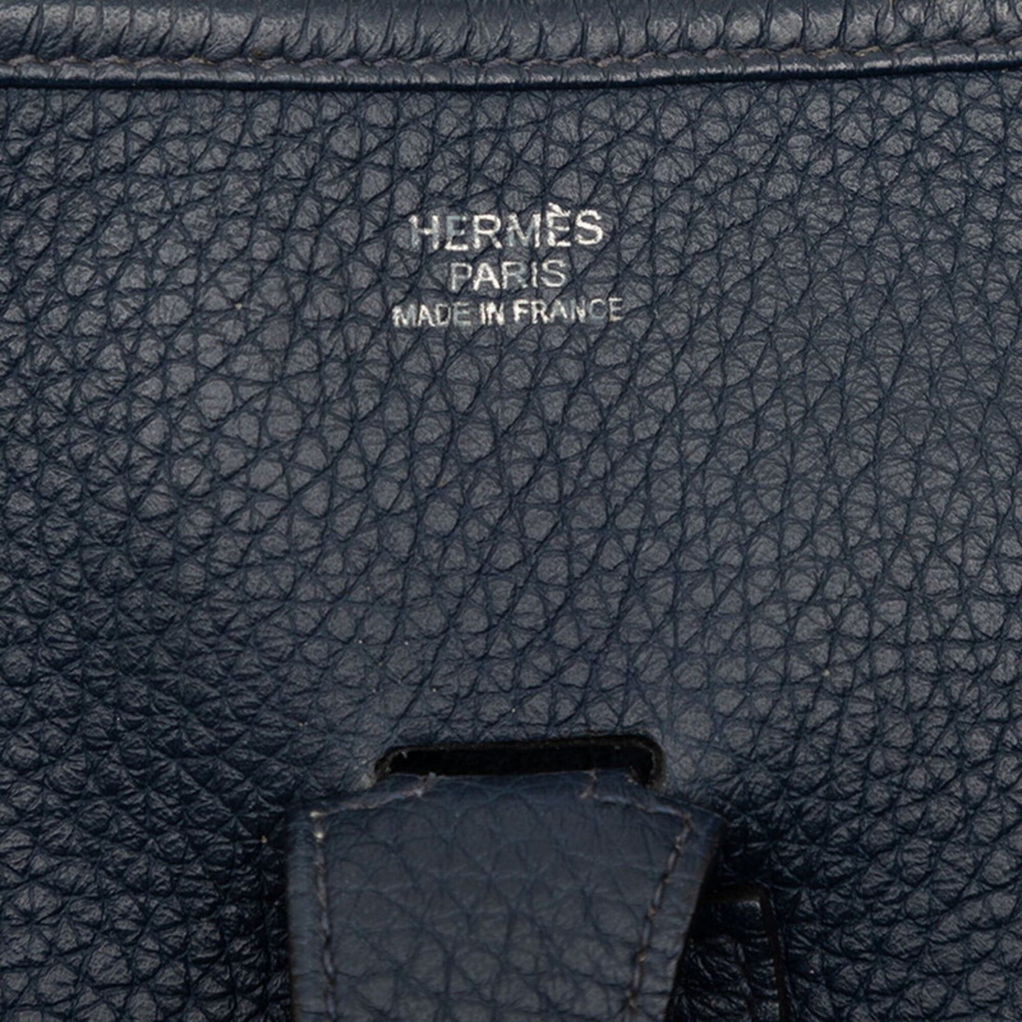 Hermes Hermes Evelyne 3 Trois GM Crossbody Shoulder Bag, Navy, Taurillon Clemence Leather, Women's HERMES Size ONE SIZE - 6 Thumbnail