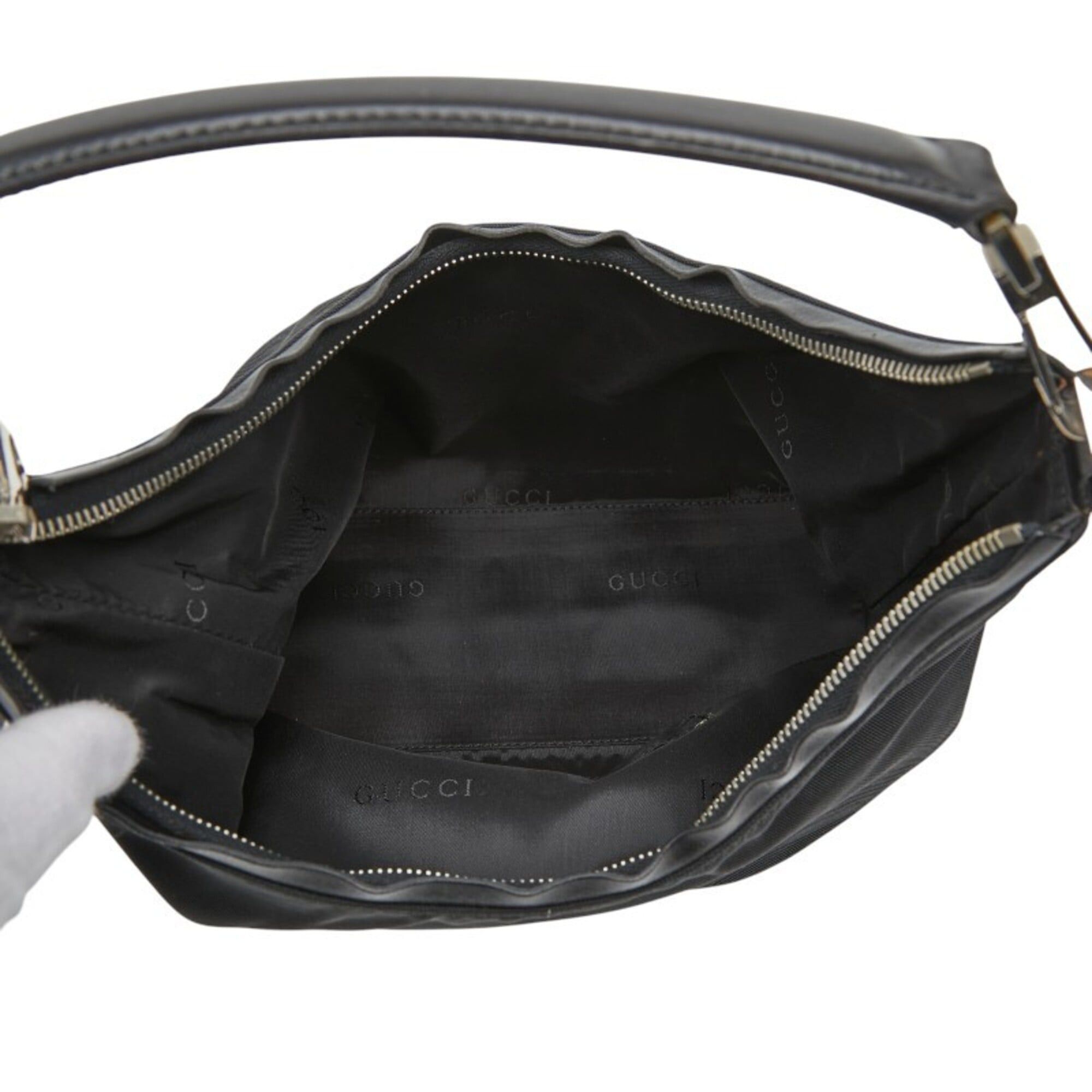 Gucci Gucci One-Shoulder Bag Handbag 000 0602 Black Nylon Leather Women's GUCCI Size ONE SIZE - 8 Thumbnail