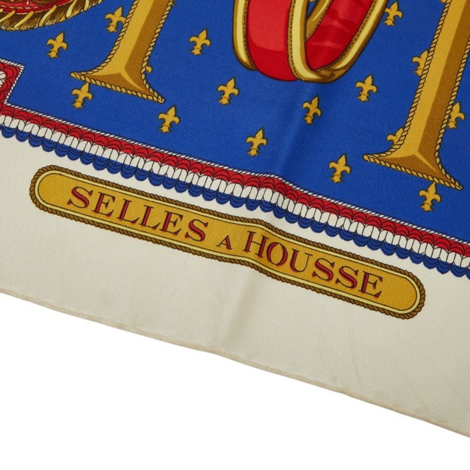 Hermes Hermes Carre 90 SELLES A HOUSSE (Seat Cover) Scarf, Large, Multicolored Silk, Women's Size ONE SIZE - 2 Thumbnail