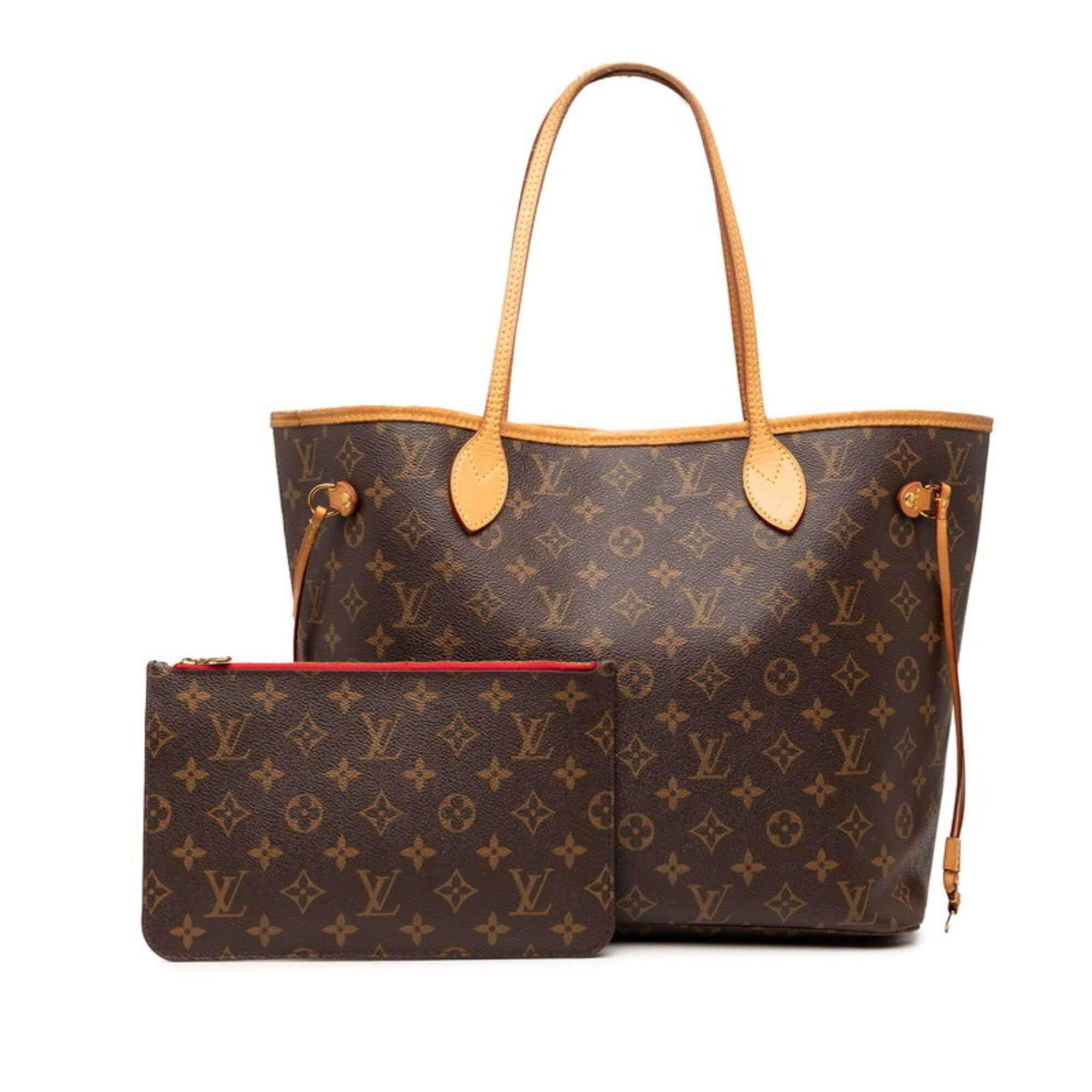Louis Vuitton Louis Vuitton Monogram Neverfull MM Tote Bag M41177 Brown Leather Women's LOUIS VUITTON Size ONE SIZE - 8 Thumbnail