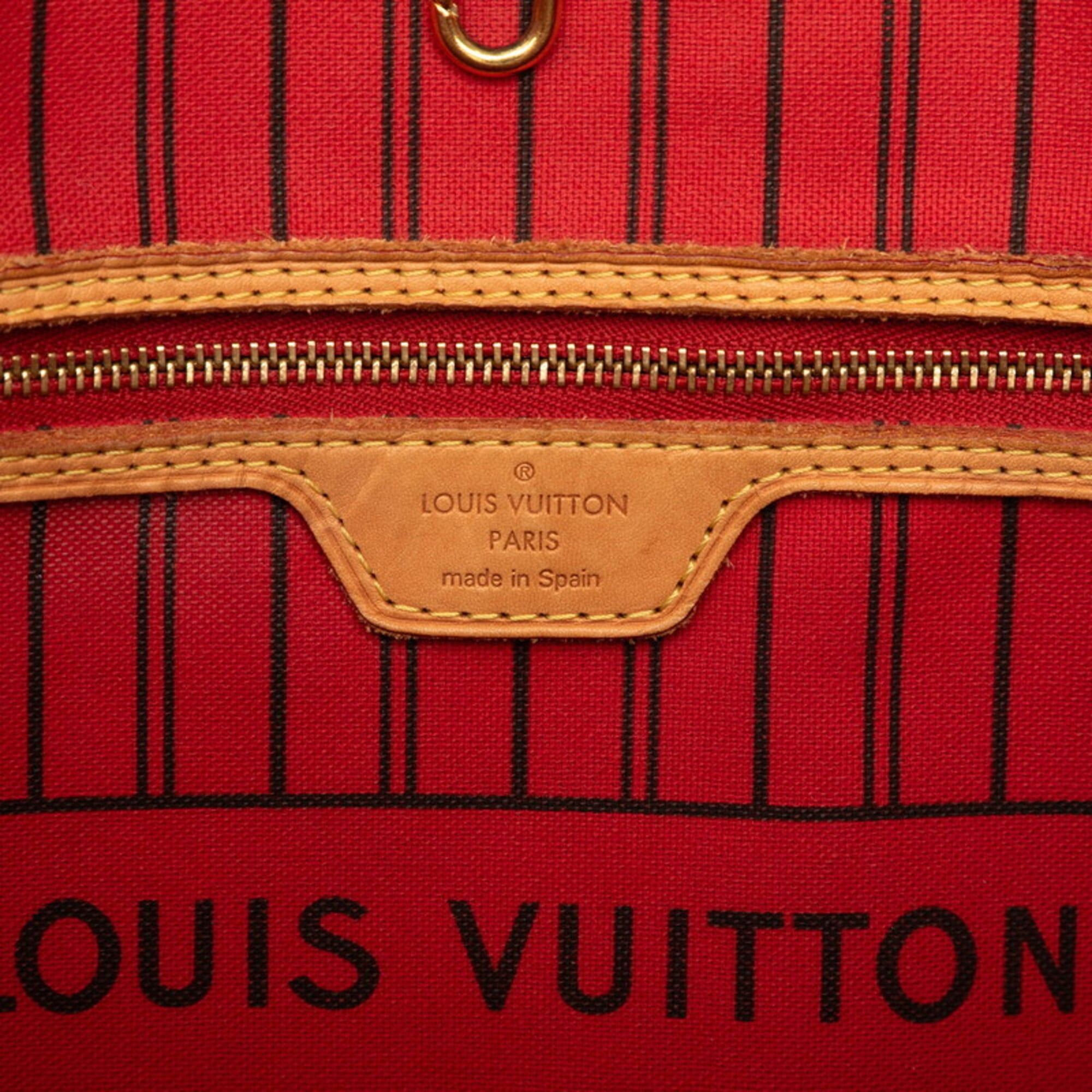 Louis Vuitton Louis Vuitton Monogram Neverfull MM Tote Bag M41177 Brown Leather Women's LOUIS VUITTON Size ONE SIZE - 6 Thumbnail