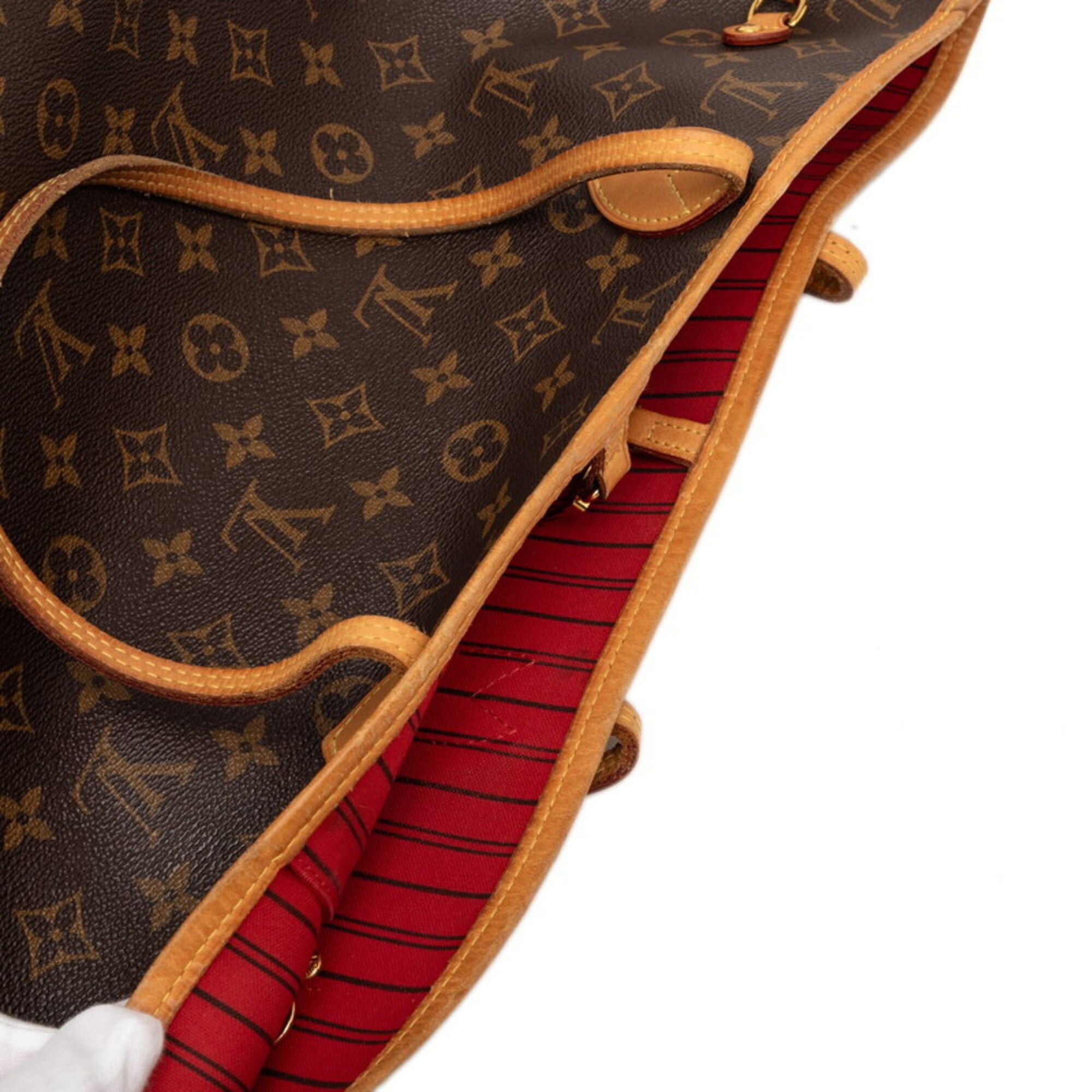 Louis Vuitton Louis Vuitton Monogram Neverfull MM Tote Bag M41177 Brown Leather Women's LOUIS VUITTON Size ONE SIZE - 4 Thumbnail