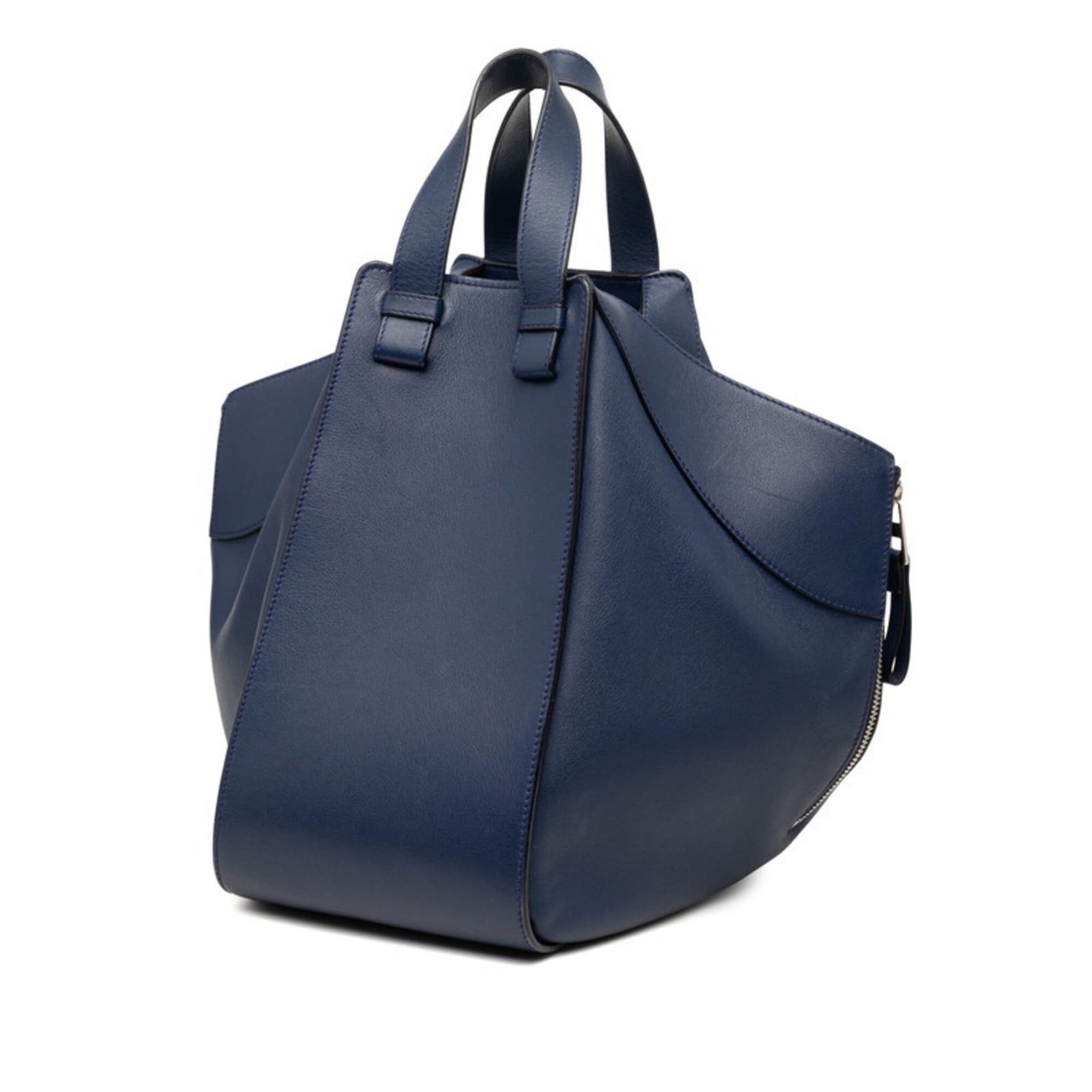 Loewe Loewe Anagram Hammock Medium Handbag Shoulder Bag Drawstring 2-Way Navy Leather Women's LOEWE Size ONE SIZE - 2 Thumbnail